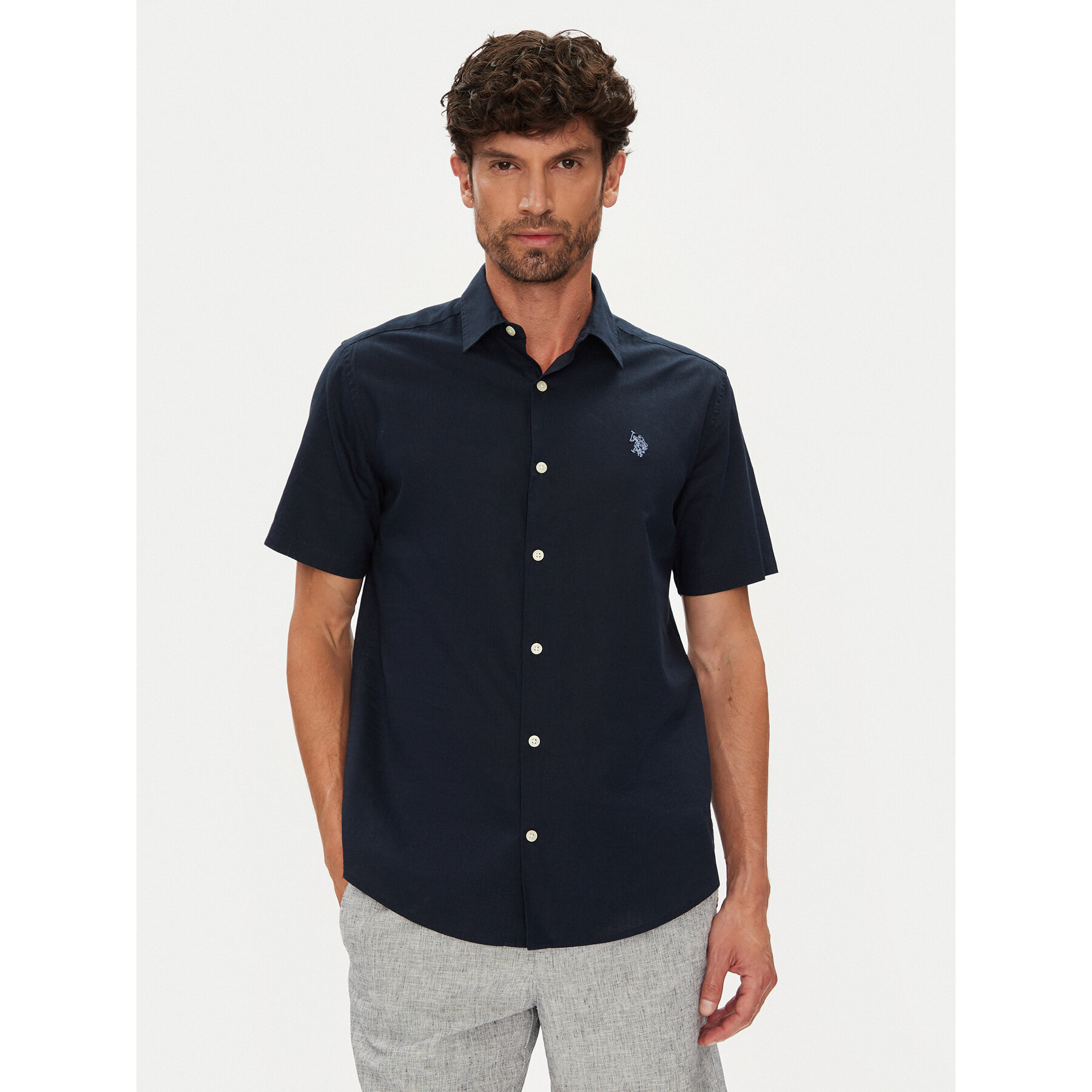 U.S. Polo Assn. Koszula MUP3254 Granatowy Regular Fit