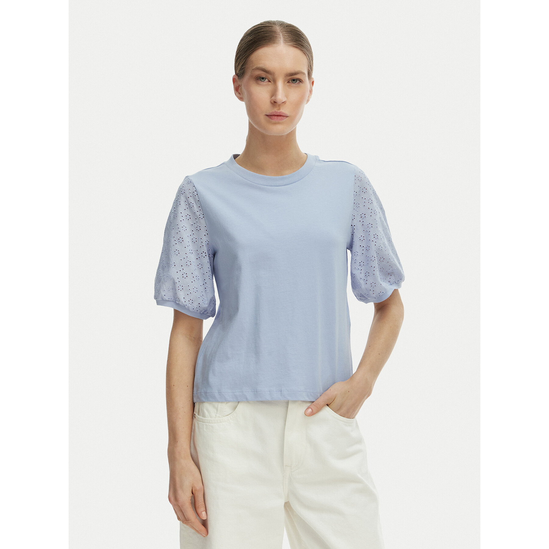 Vero Moda Bluzka Janni 10340706 Błękitny Regular Fit