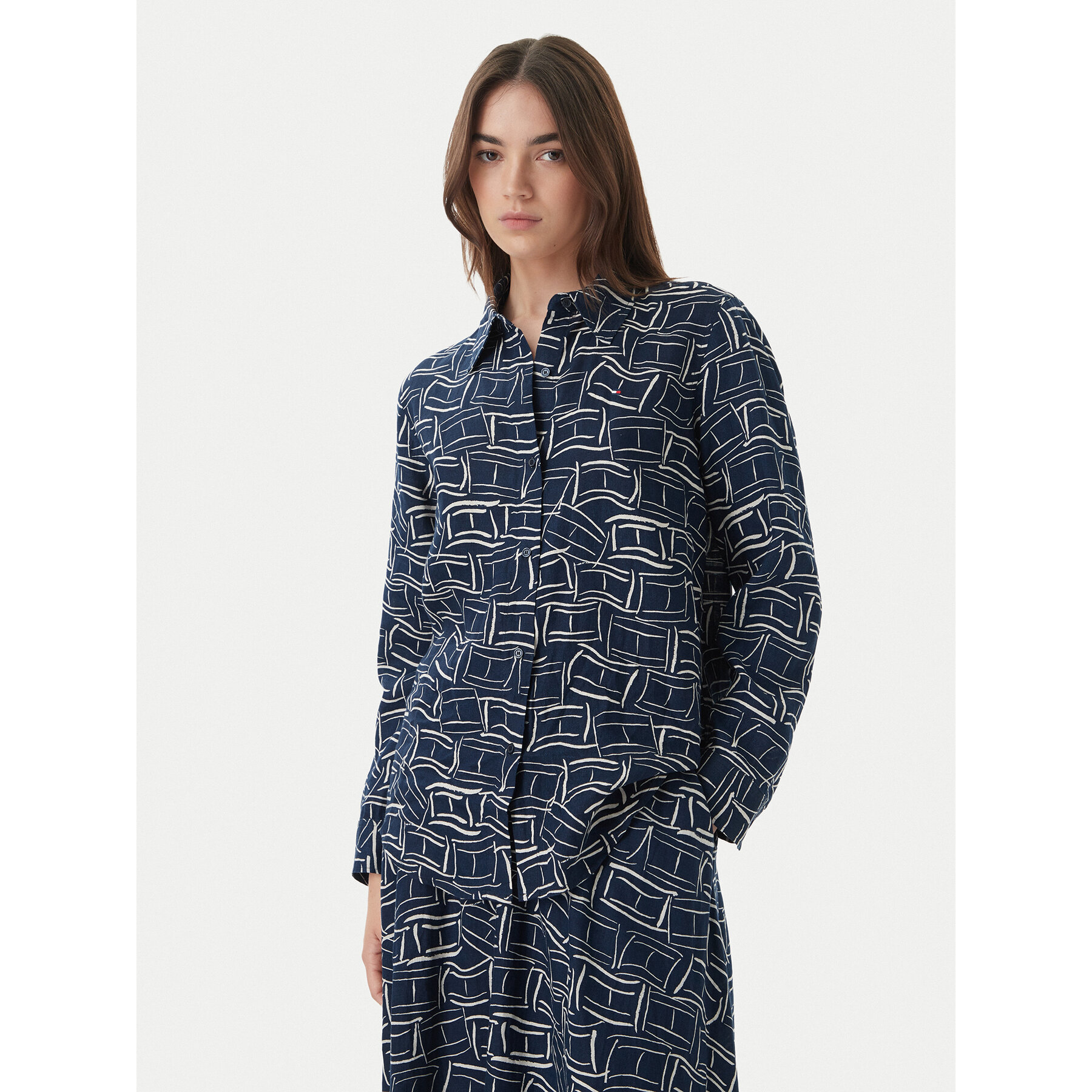 Tommy Hilfiger Koszula WW0WW44679 Granatowy Regular Fit