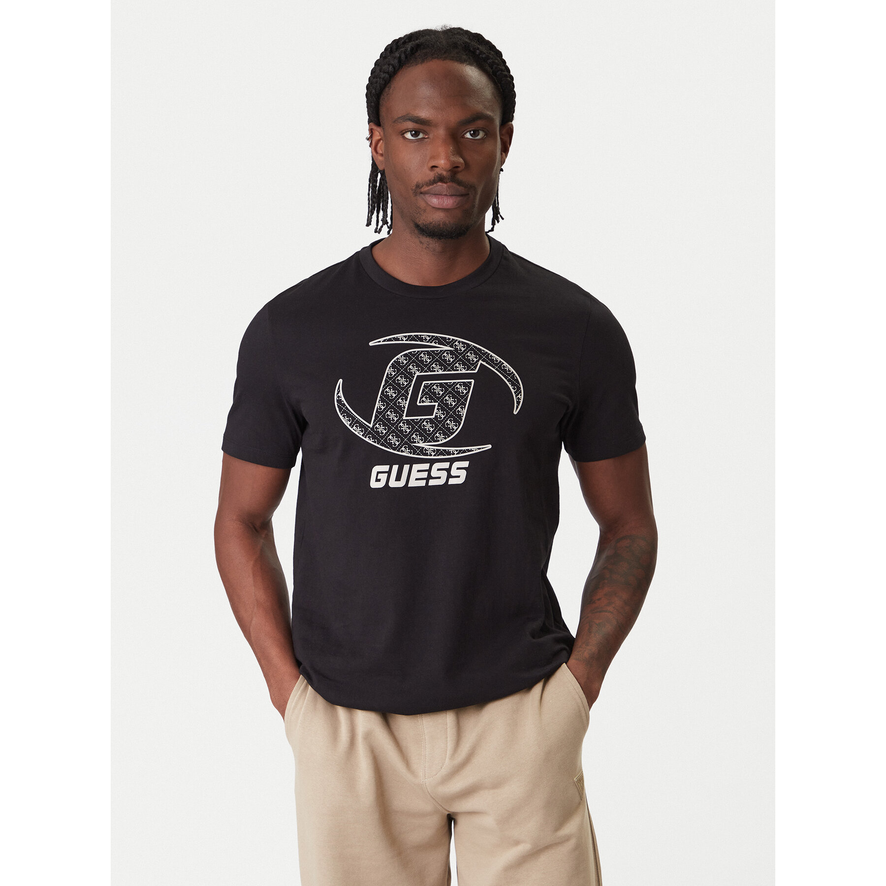 Guess T-Shirt Z6RI06 I3Z14 Czarny Regular Fit