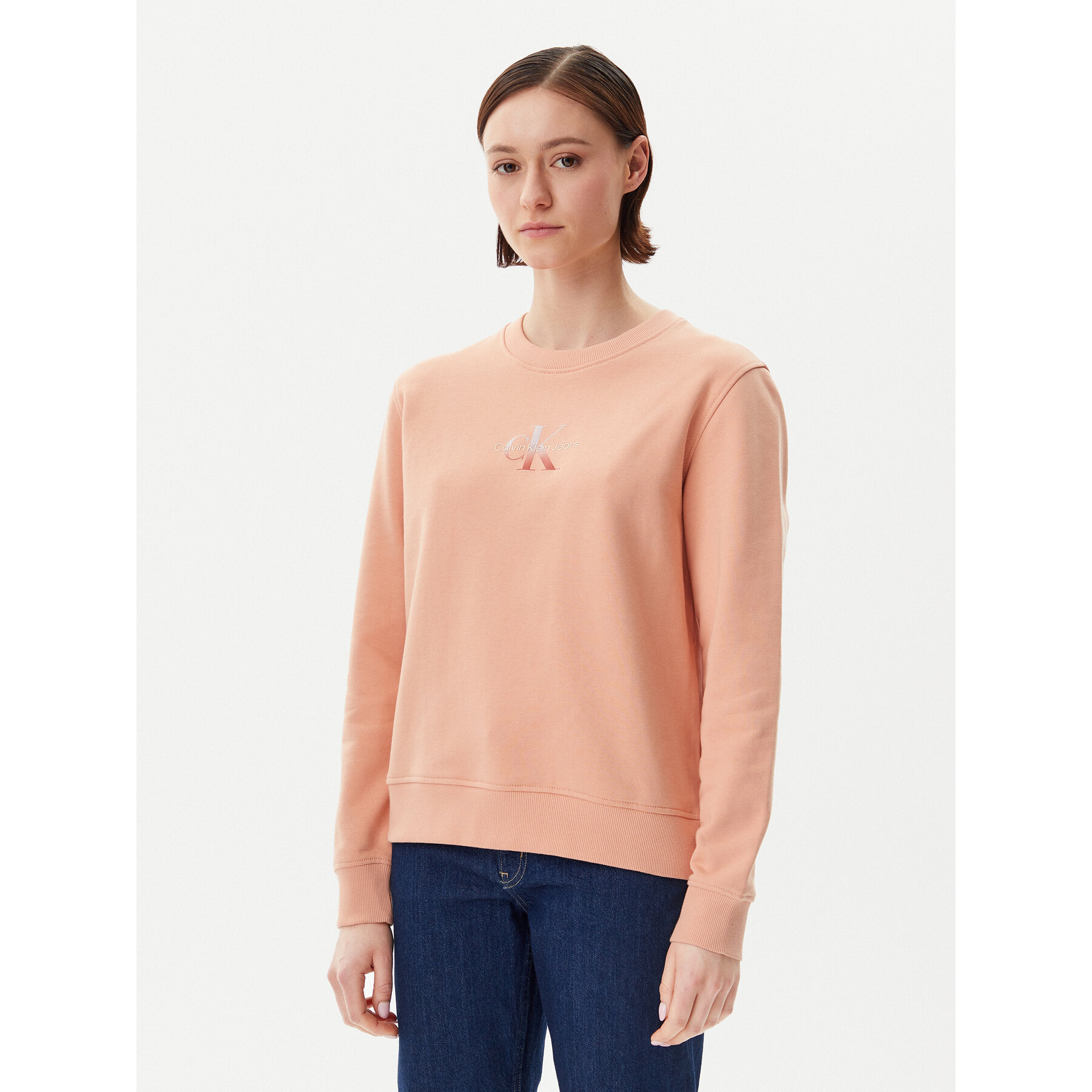 Calvin Klein Jeans Bluza Gradient Monologo J20J225360 Koralowy Regular Fit
