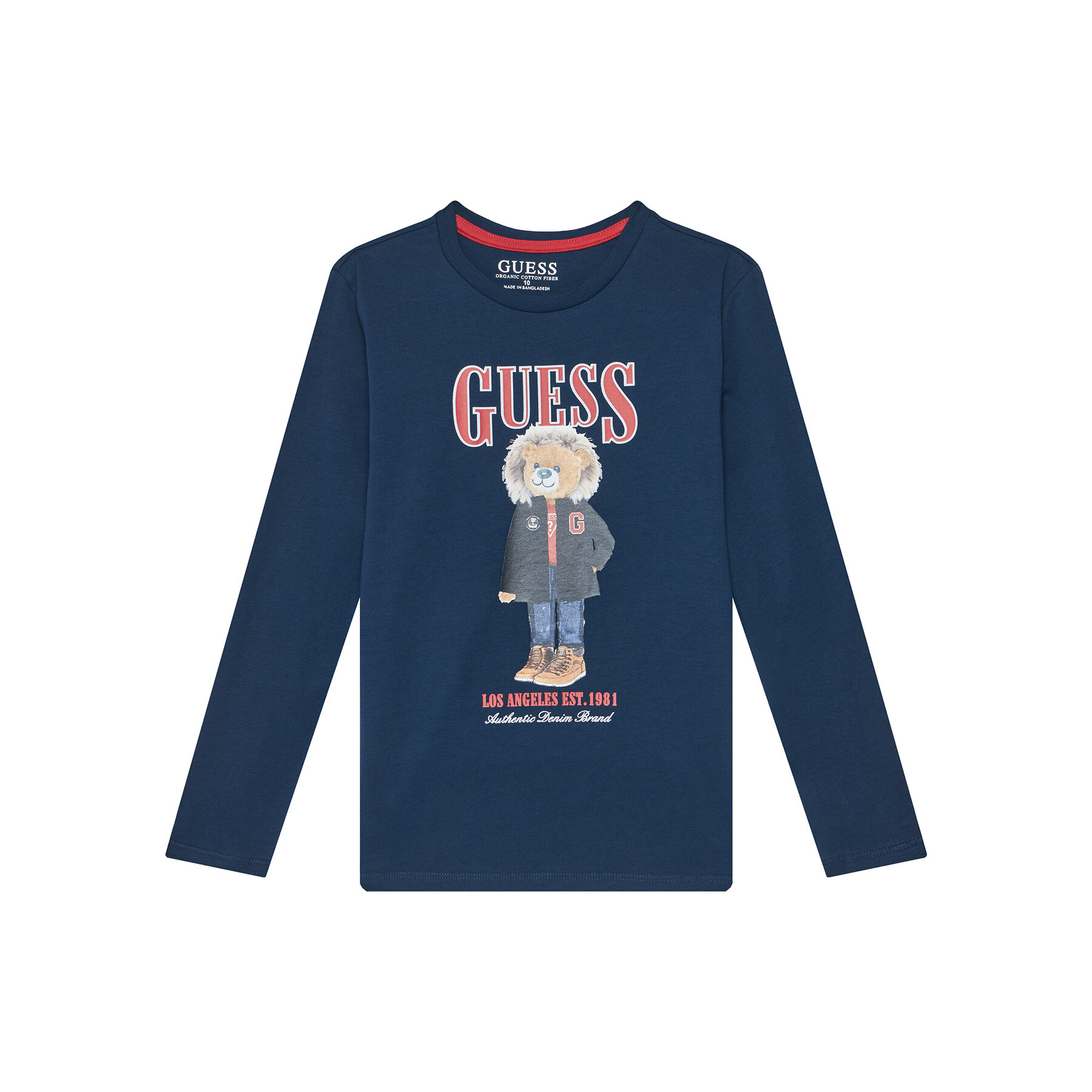 Guess Bluzka L5BI09I3Z14 Granatowy Regular Fit