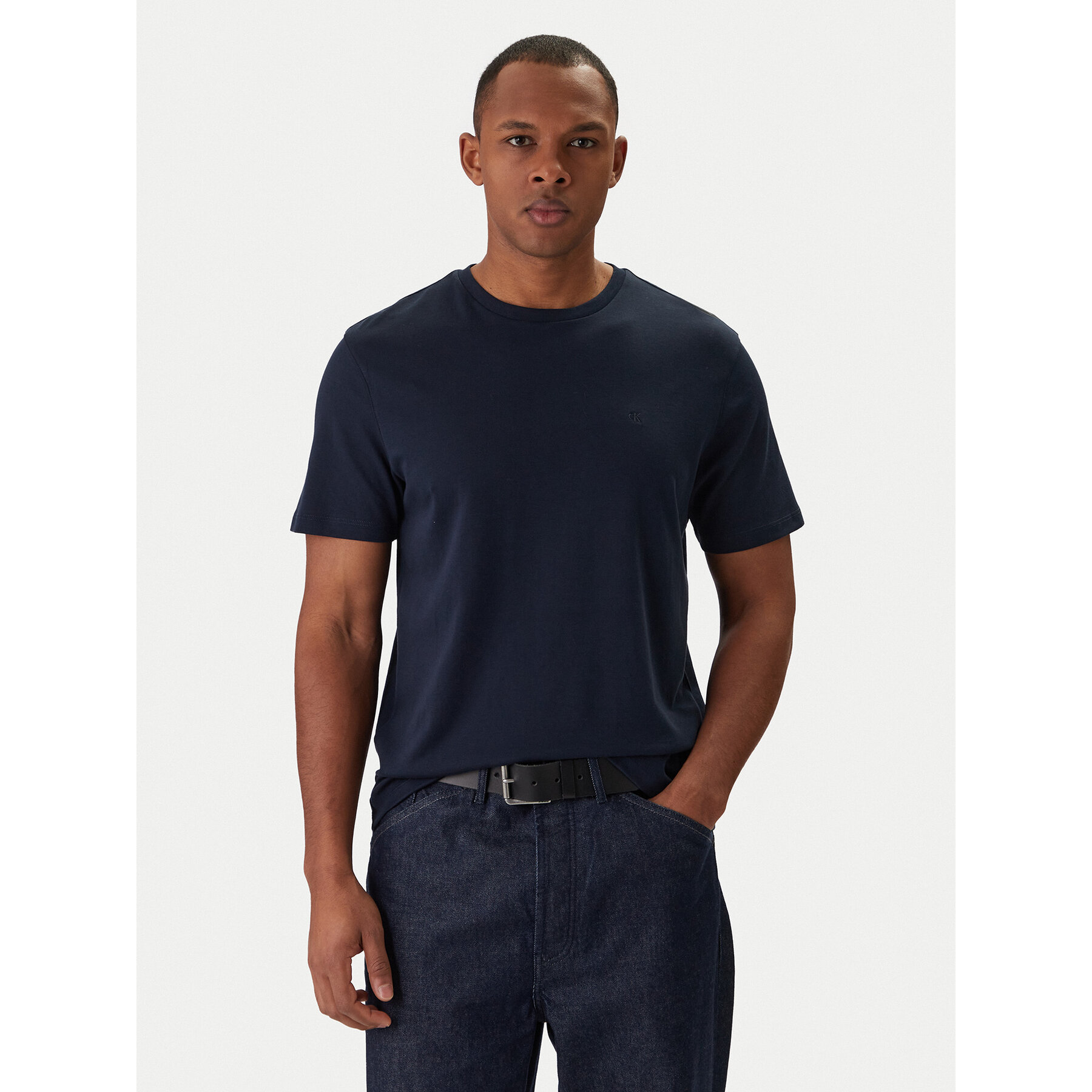 Calvin Klein T-Shirt LV04LB275G Granatowy Regular Fit