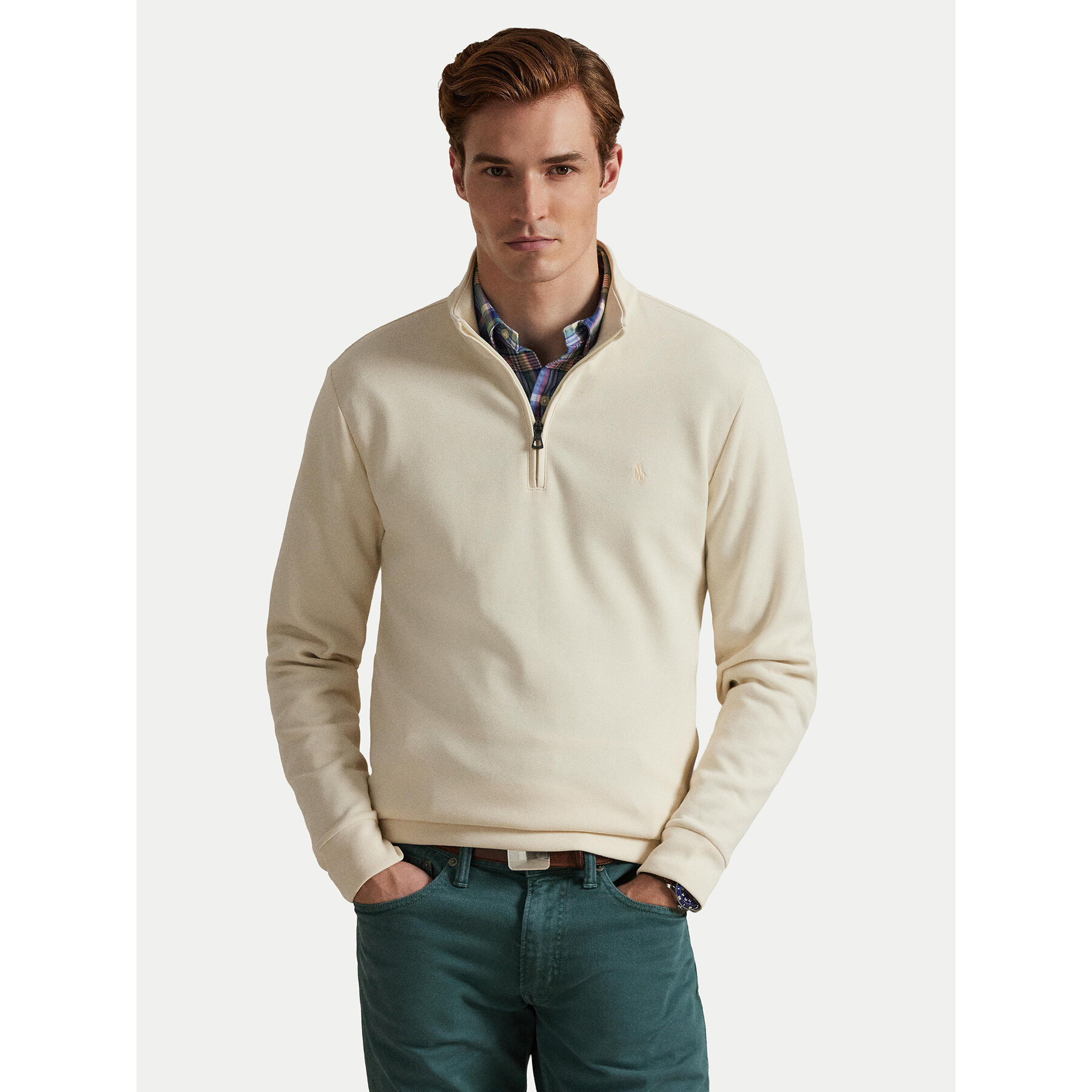 Polo Ralph Lauren Sweter 710P04056003 Écru Regular Fit