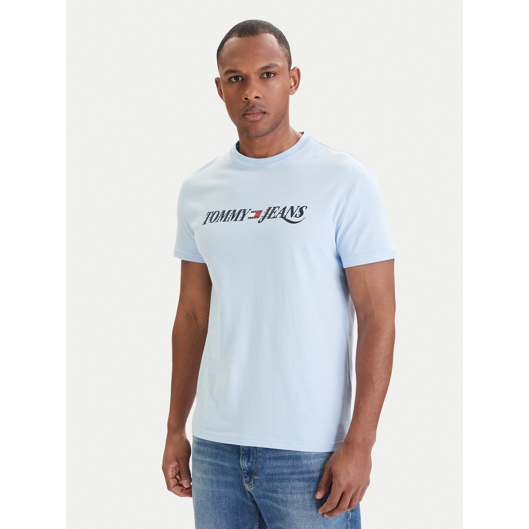 Tommy Jeans T-Shirt DM0DM22548 Błękitny Regular Fit