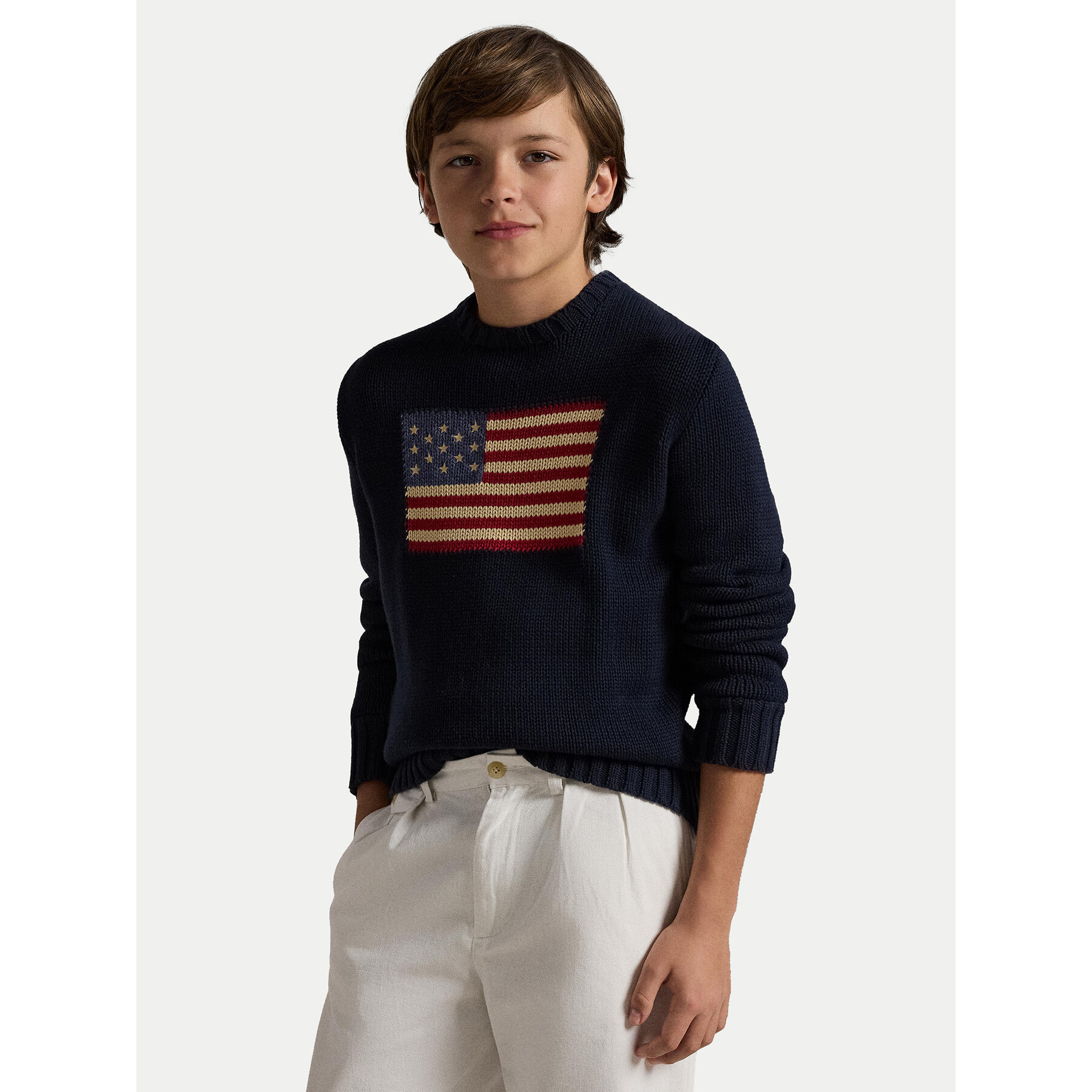 Polo Ralph Lauren Sweter Hunter 323668285001 Granatowy Regular Fit