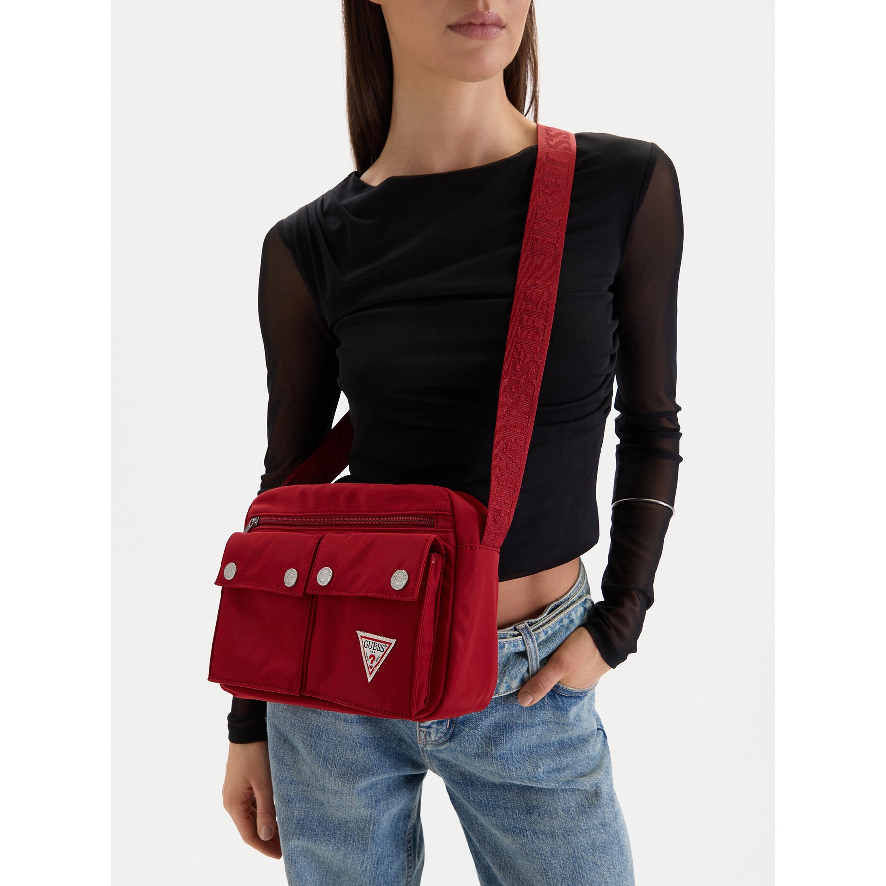 Guess Jeans Torebka CWBEO-GUESS-XC-002-09 Czerwony