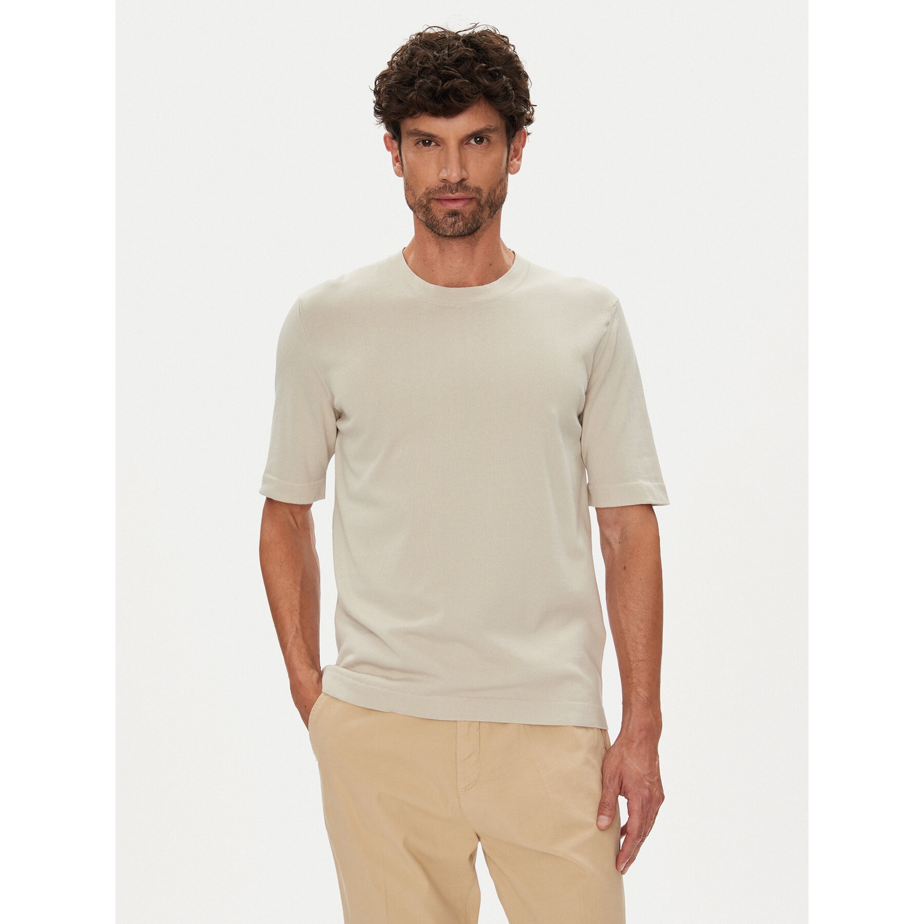 K-Way T-Shirt Combe K4126SW Beżowy Regular Fit