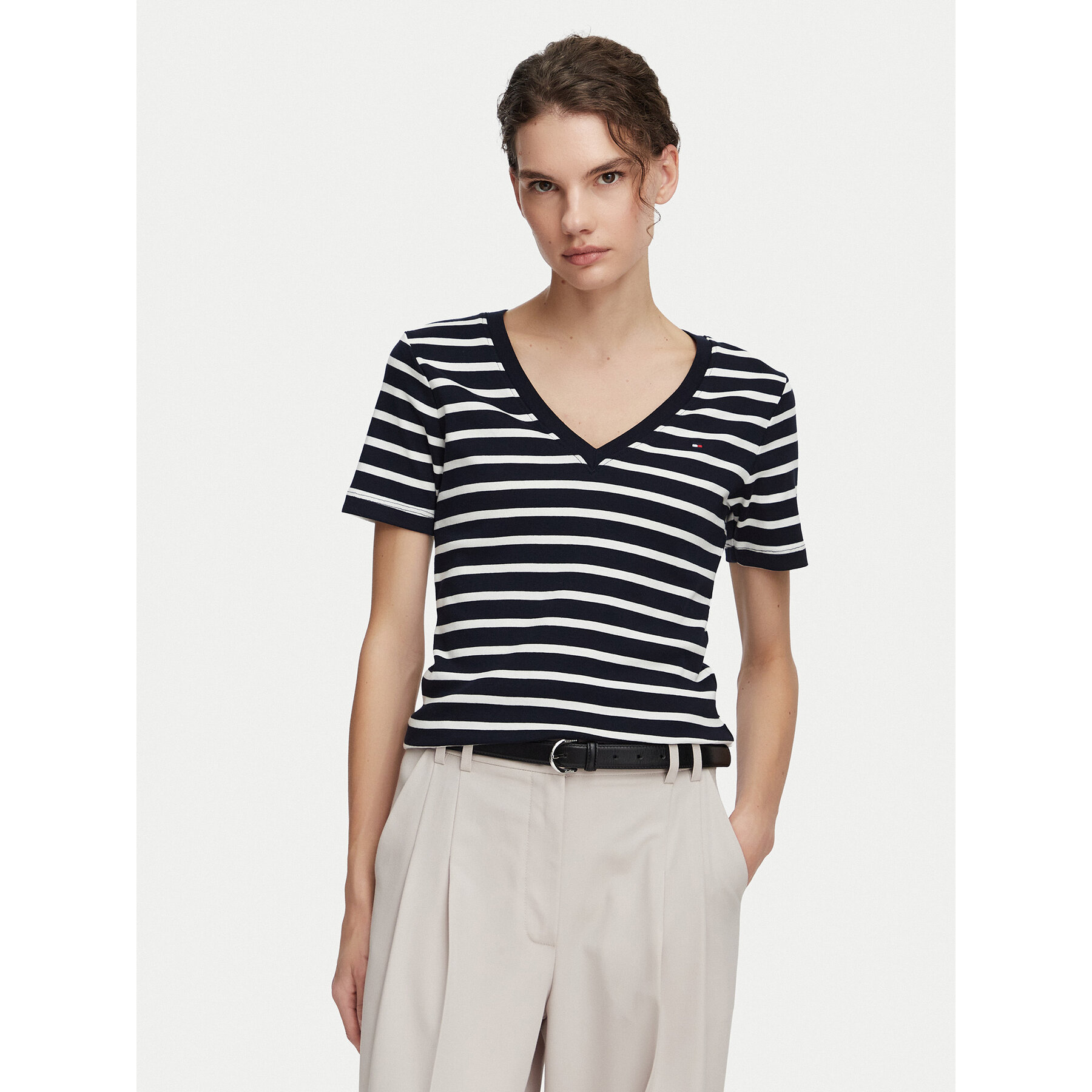 Tommy Hilfiger T-Shirt New Cody WW0WW40584 Granatowy Slim Fit