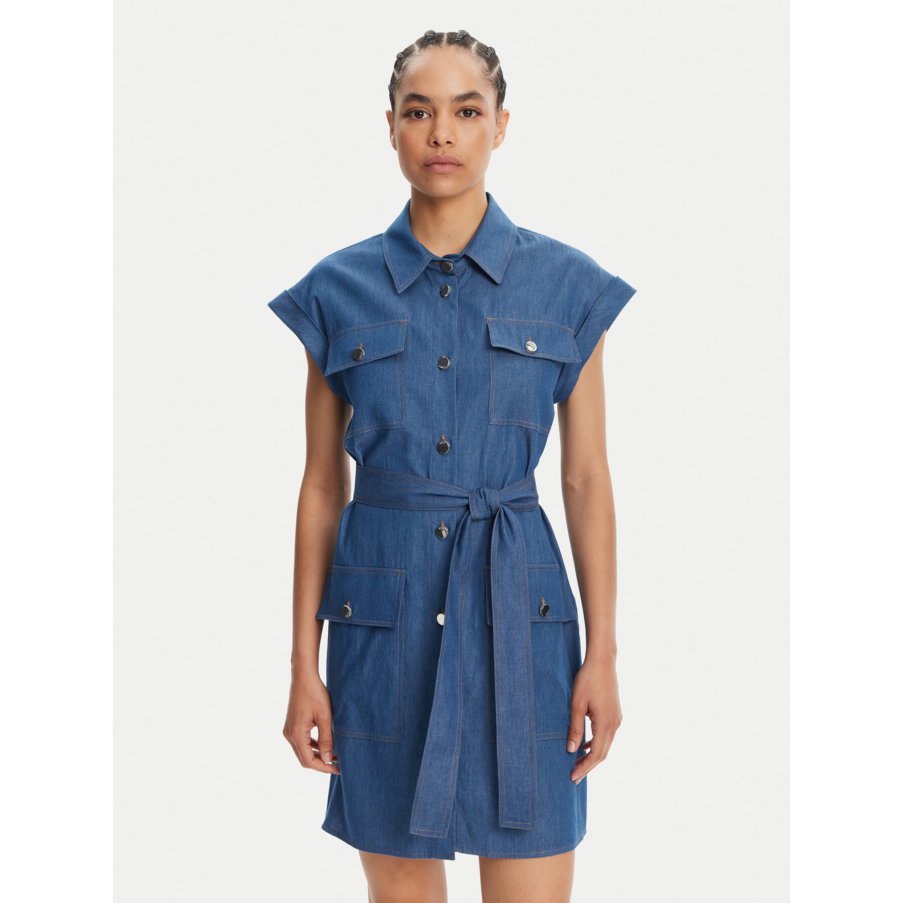 Liu Jo Sukienka jeansowa WA5509 D4695 Niebieski Regular Fit