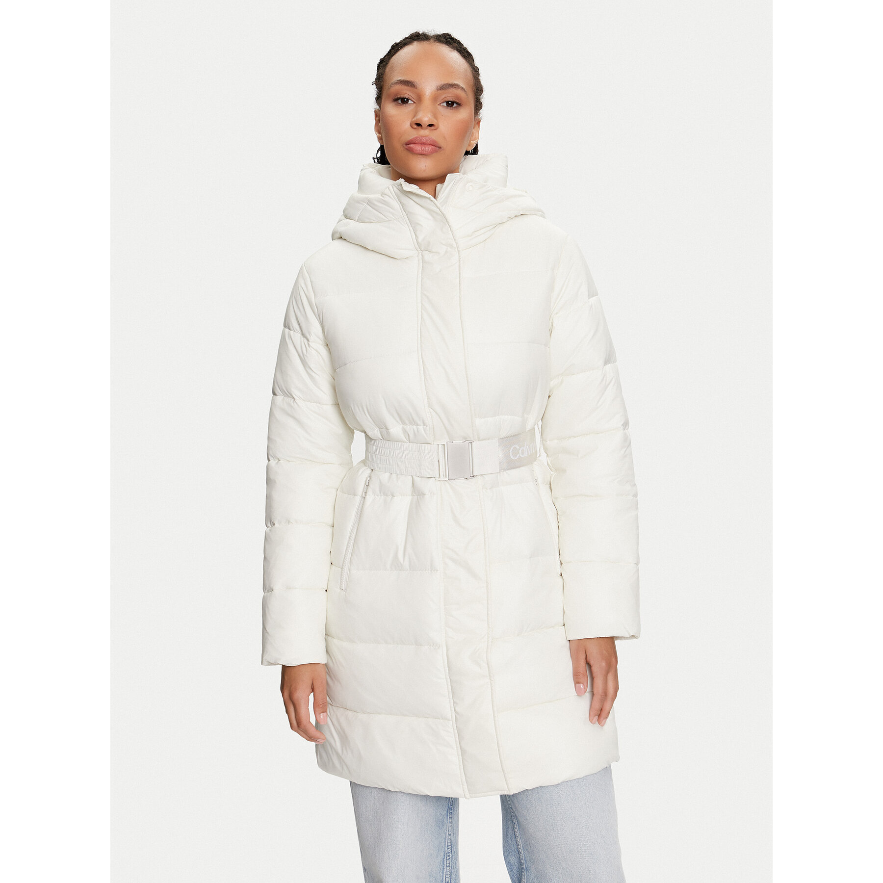 Calvin Klein Jeans Kurtka zimowa J20J223578 Écru Regular Fit