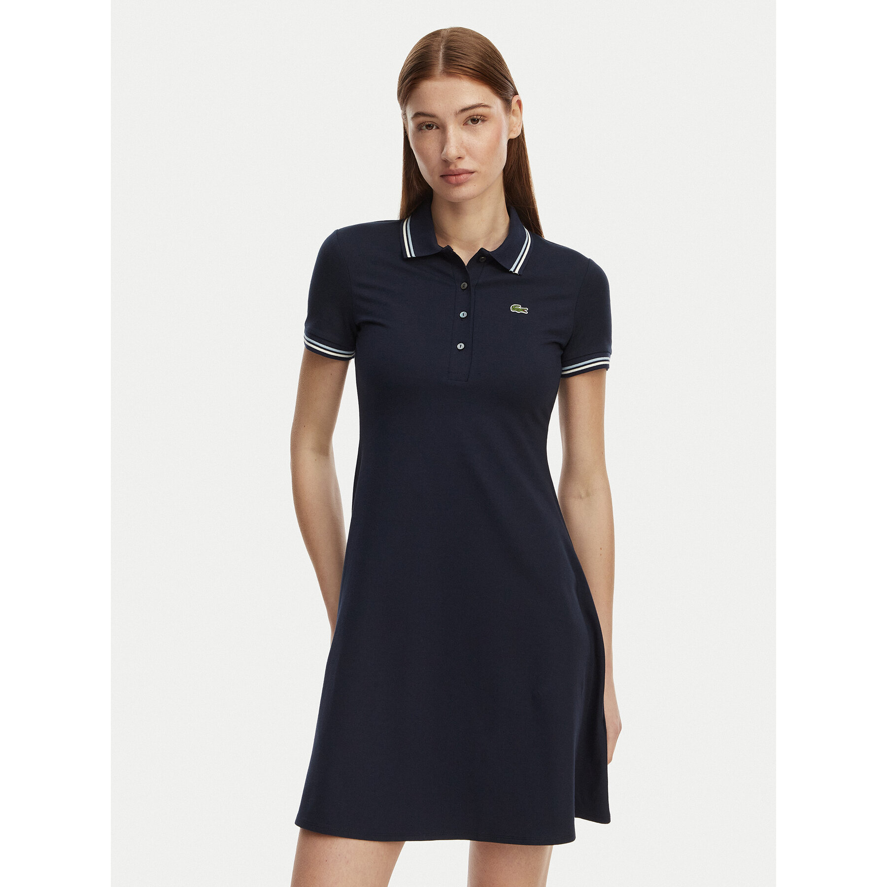 Lacoste Sukienka codzienna EF5288 Granatowy Regular Fit