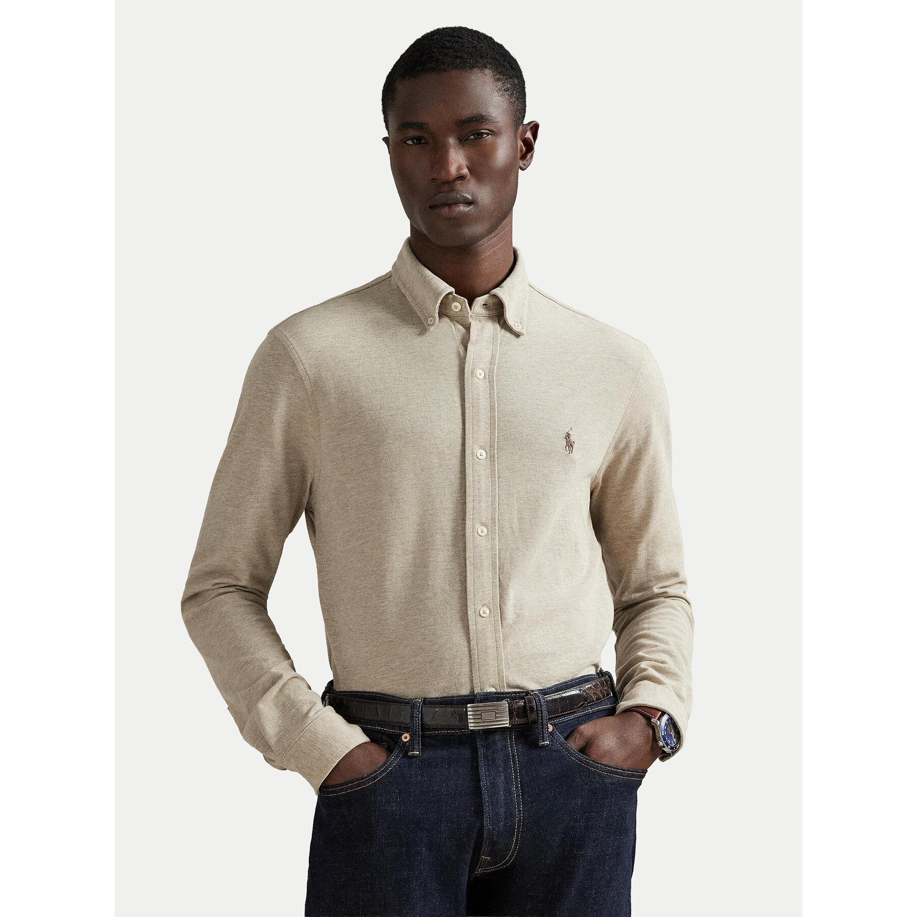 Polo Ralph Lauren Koszula 710654408062 Beżowy Regular Fit