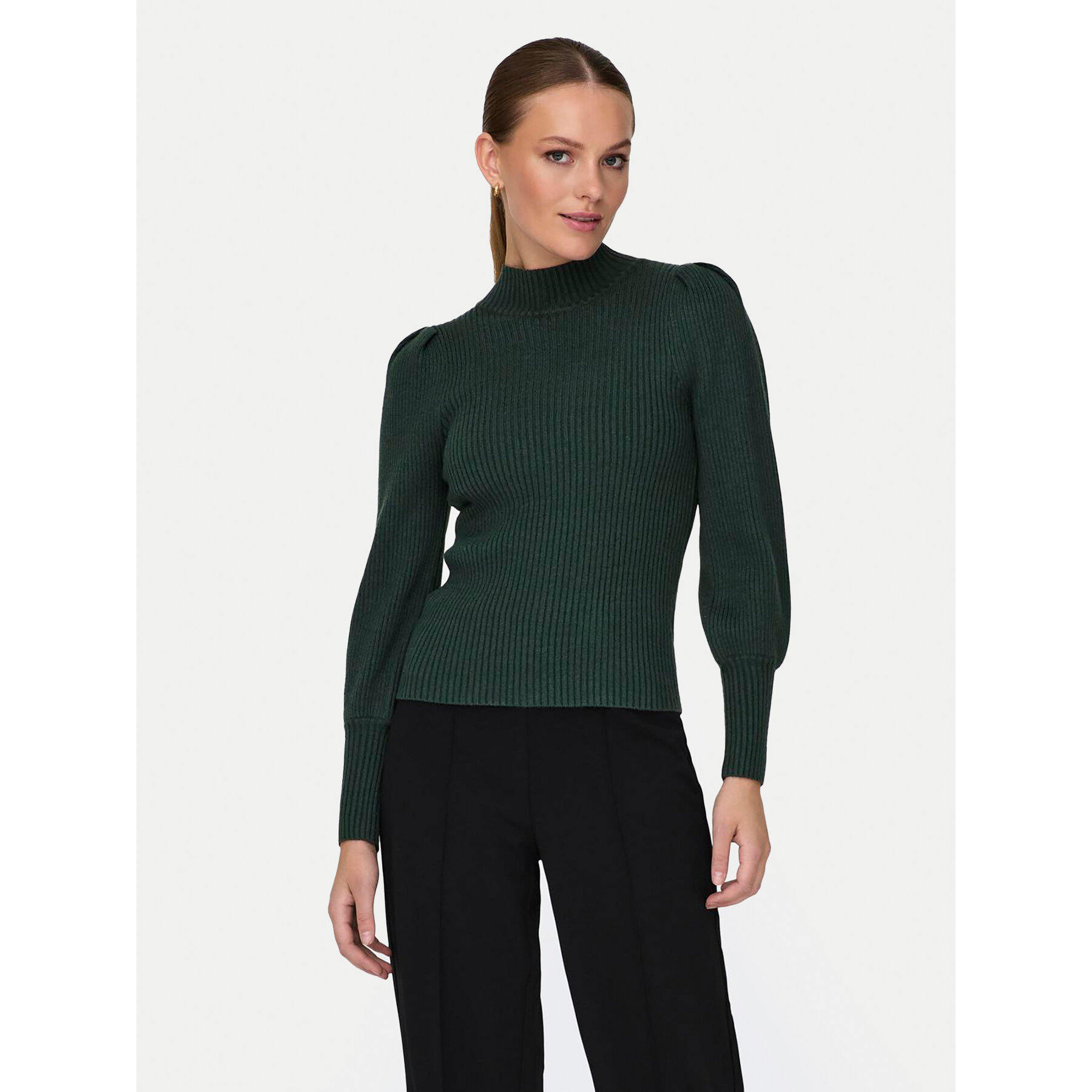 ONLY Sweter Katia 15232494 Zielony Regular Fit