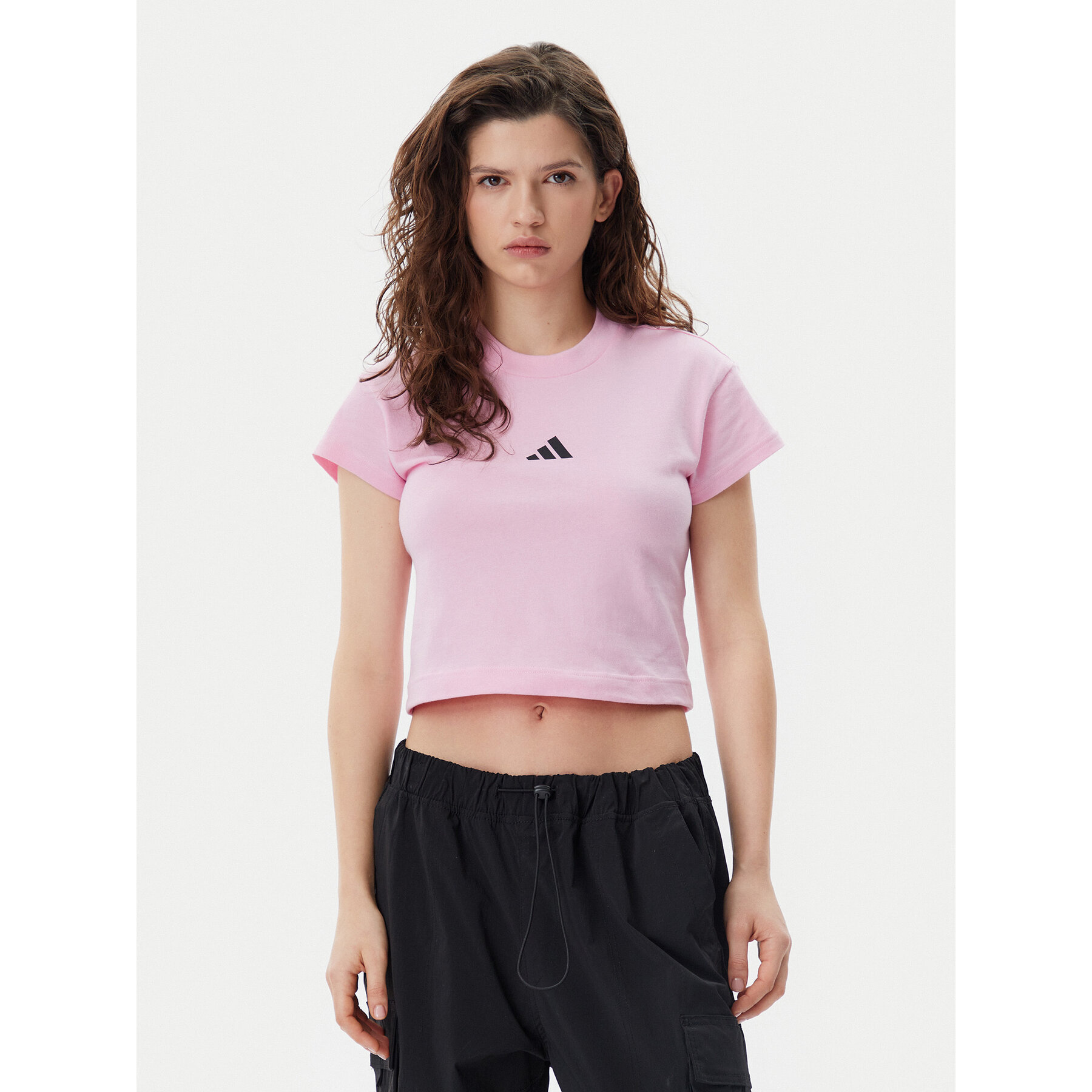 adidas T-Shirt Future Icons Small Logo Baby JE4003 Różowy Slim Fit