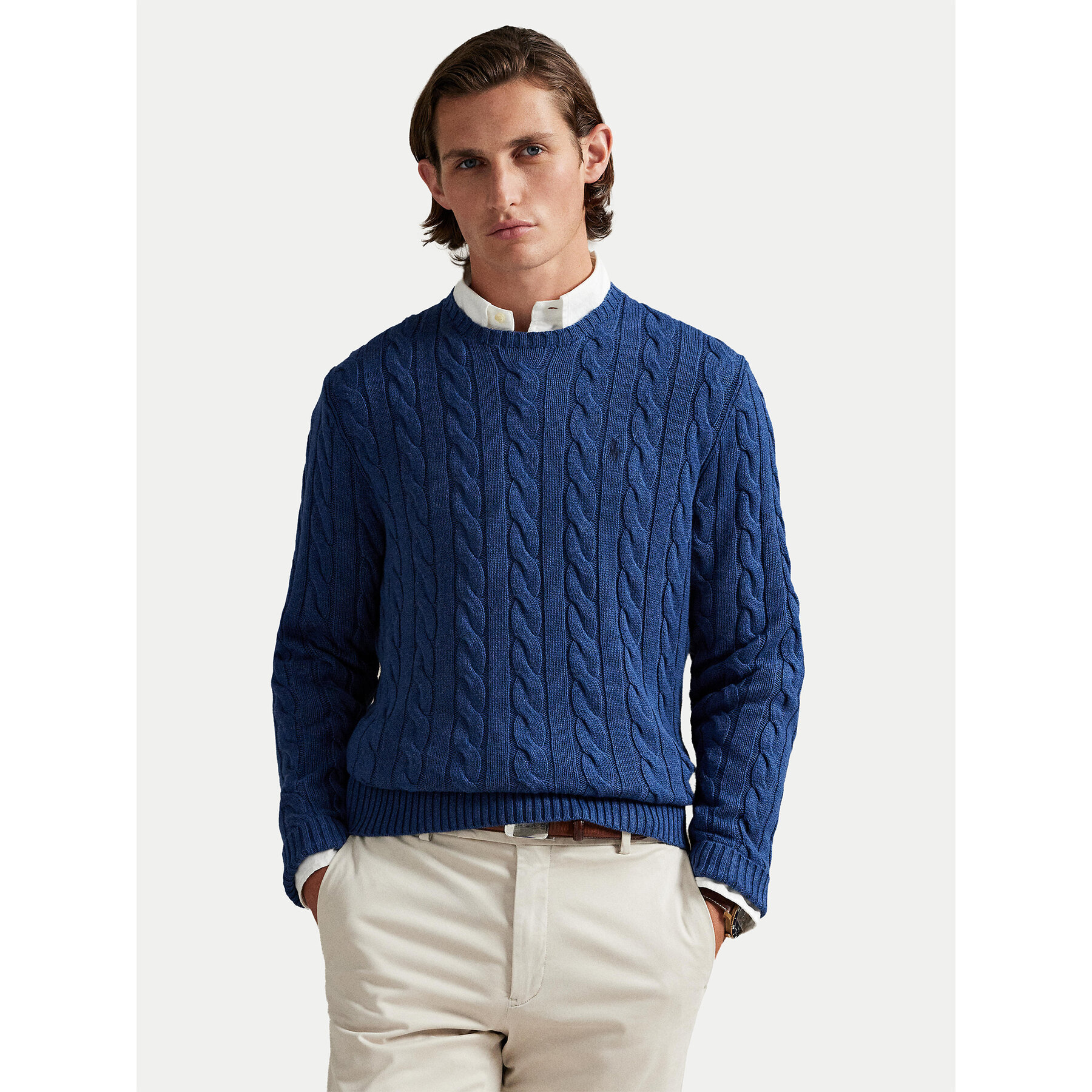 Polo Ralph Lauren Sweter 710775885532 Granatowy Regular Fit