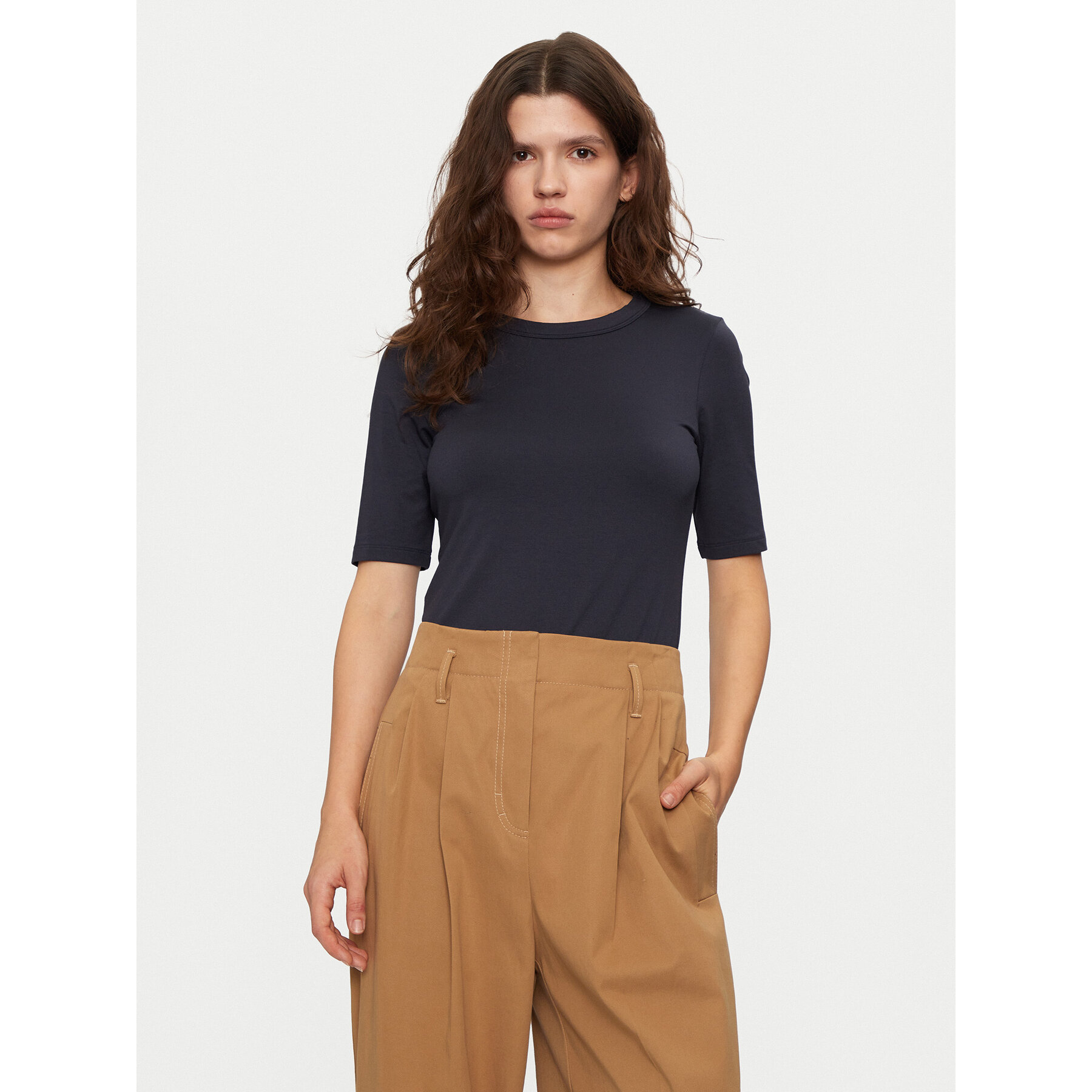Boss Bluzka Efita 50461122 Granatowy Slim Fit