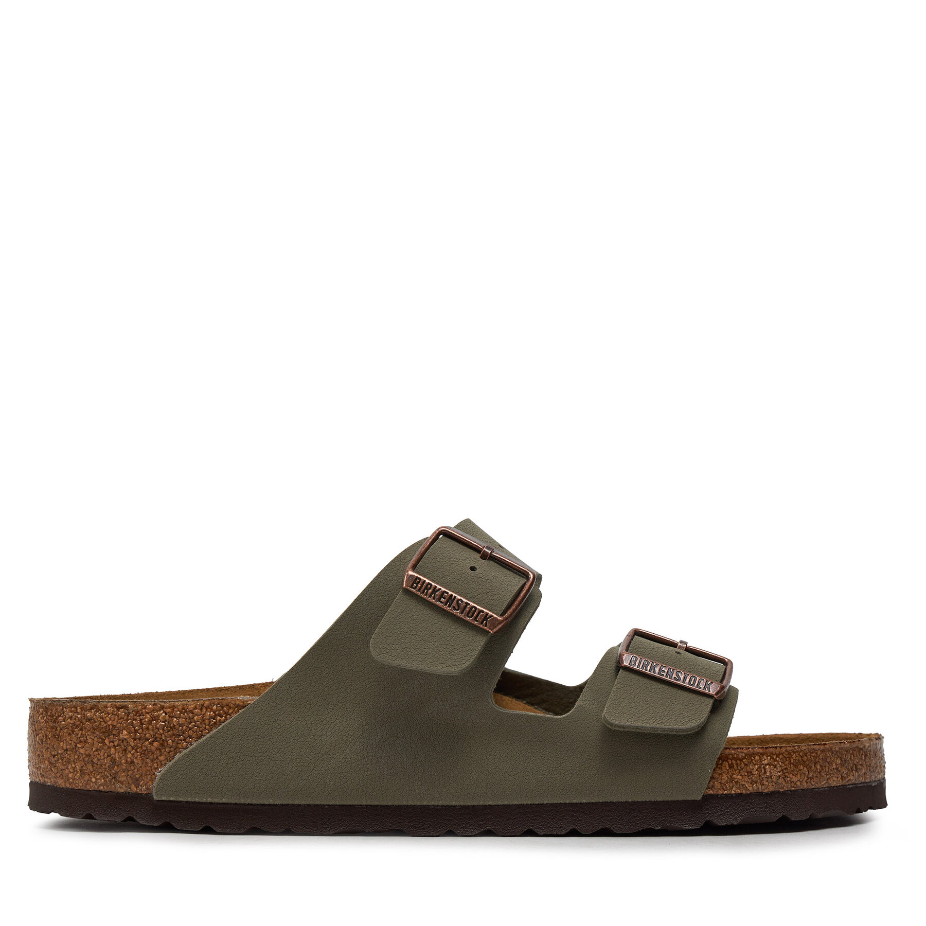 Birkenstock Klapki Arizona Birko-Flor nubuk 0151211 Szary