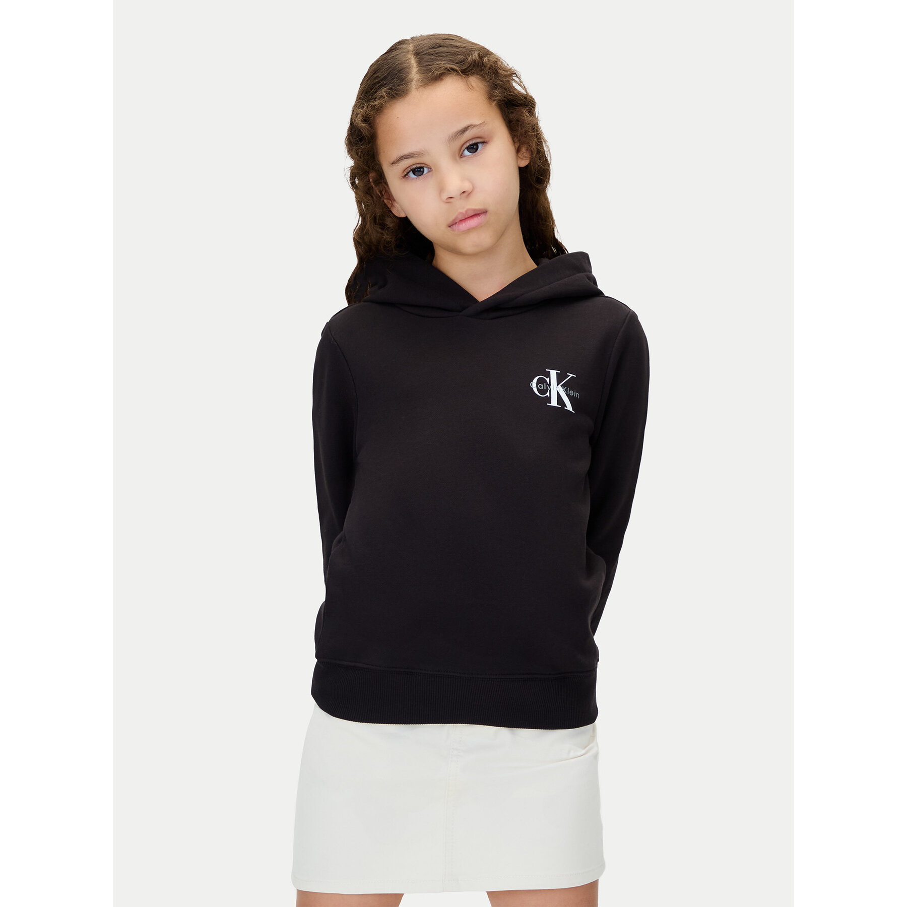 Calvin Klein Jeans Bluza Small Monogram IU0IU00712 Czarny Regular Fit