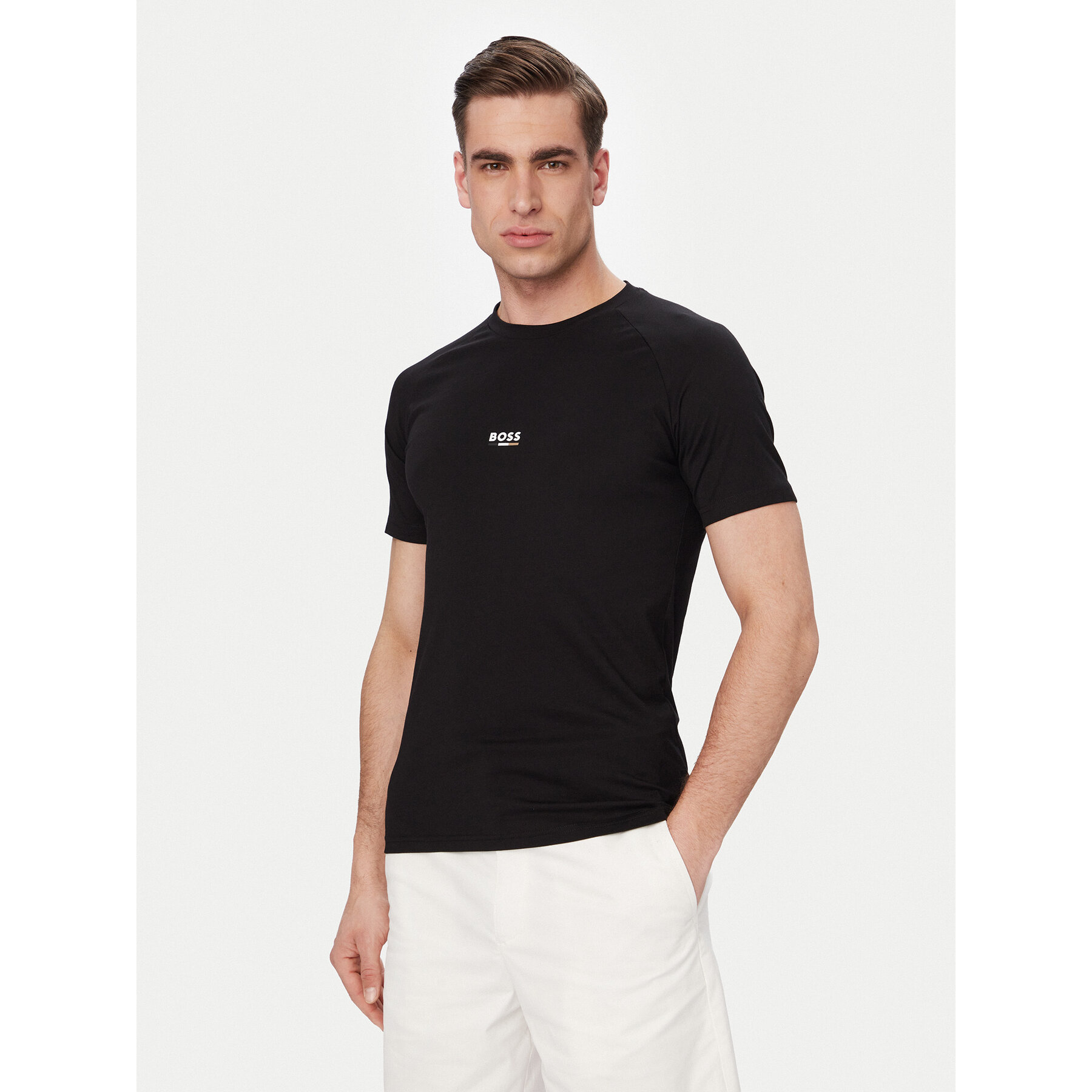 BOSS T-Shirt 50517970 Czarny Slim Fit