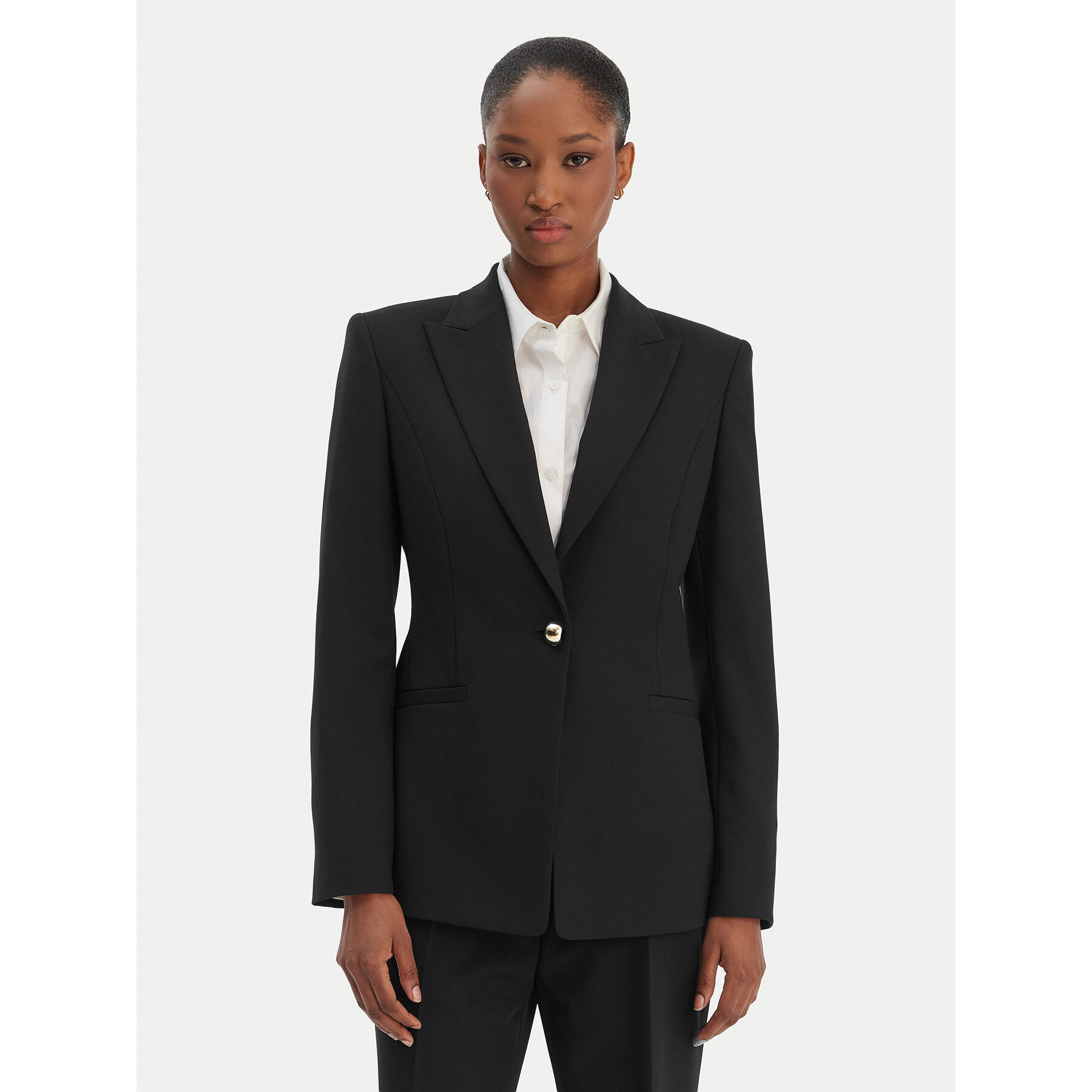 HUGO Marynarka Abire 50565362 Czarny Slim Fit