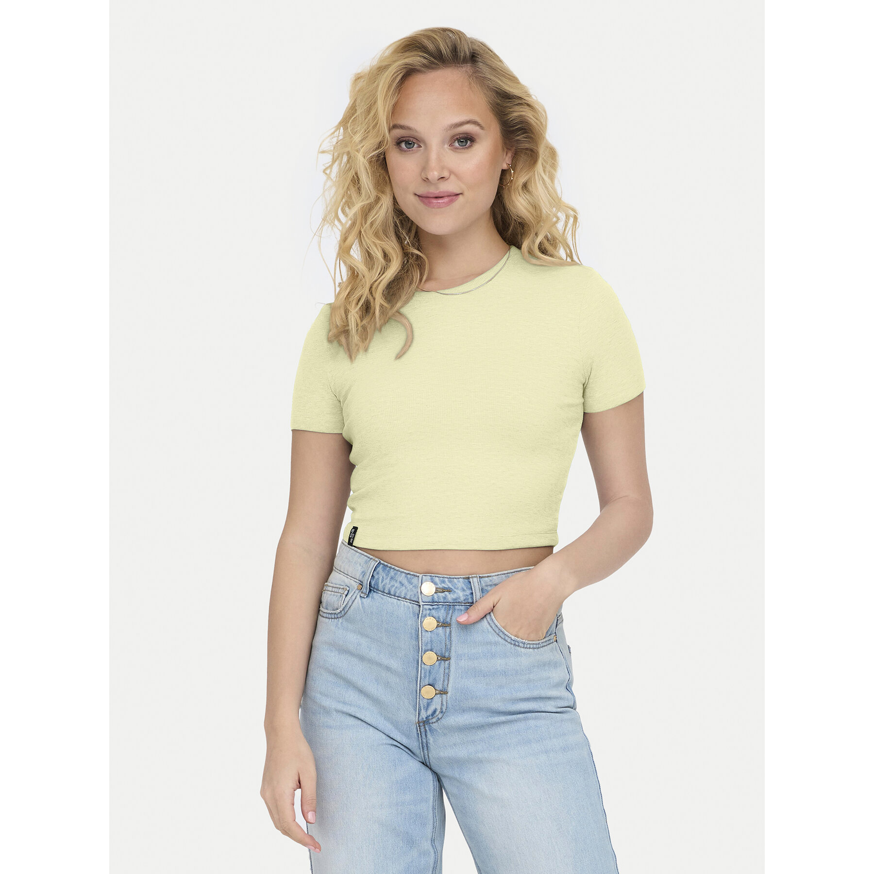 ONLY T-Shirt Betty 15311891 Żółty Regular Fit