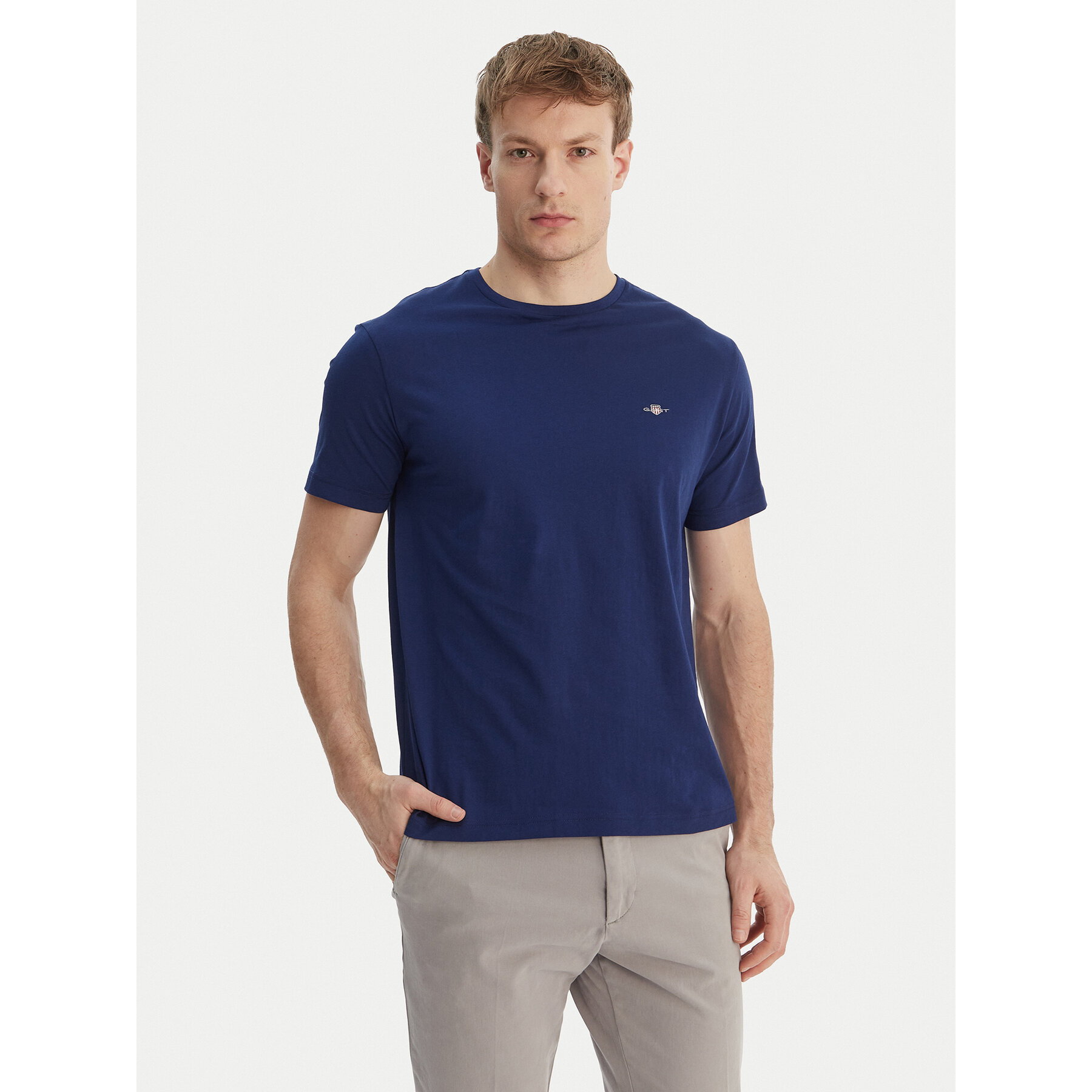 Gant T-Shirt Shield 2003184 Granatowy Regular Fit