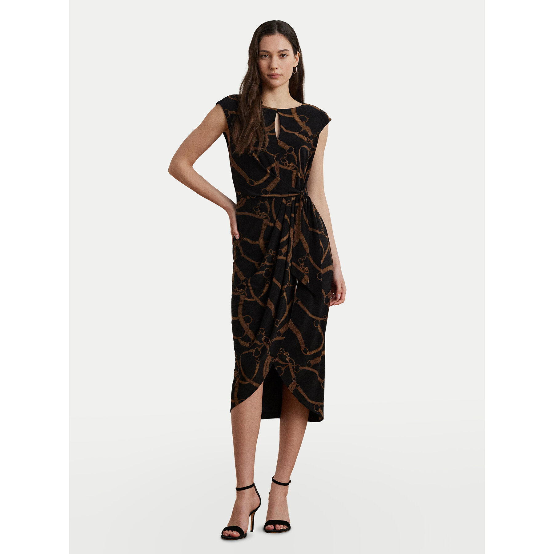 LAUREN RALPH LAUREN Sukienka koktajlowa 200973612001 Czarny Slim Fit