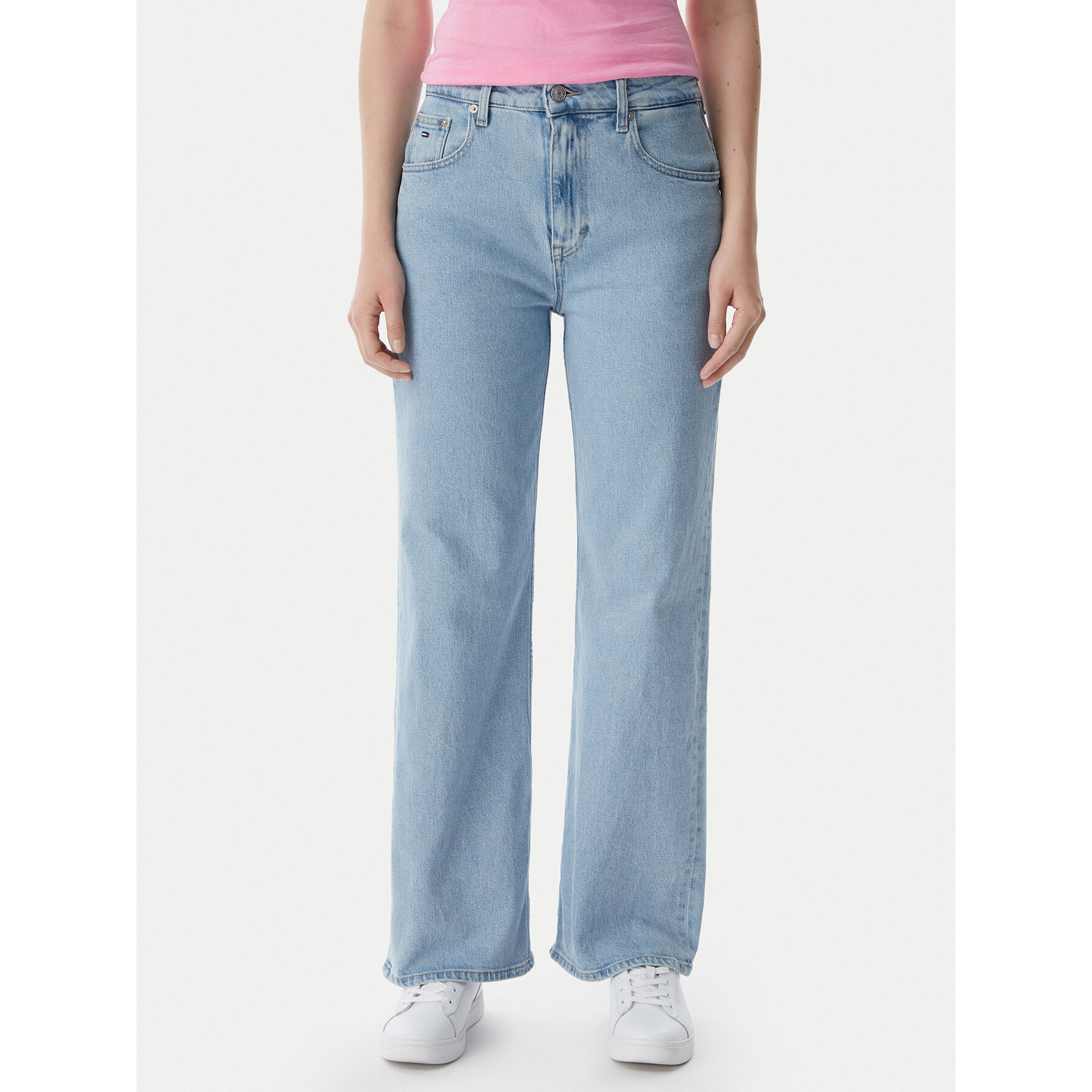 Tommy Jeans Jeansy Mia DW0DW23112 Niebieski jasny Straight Fit