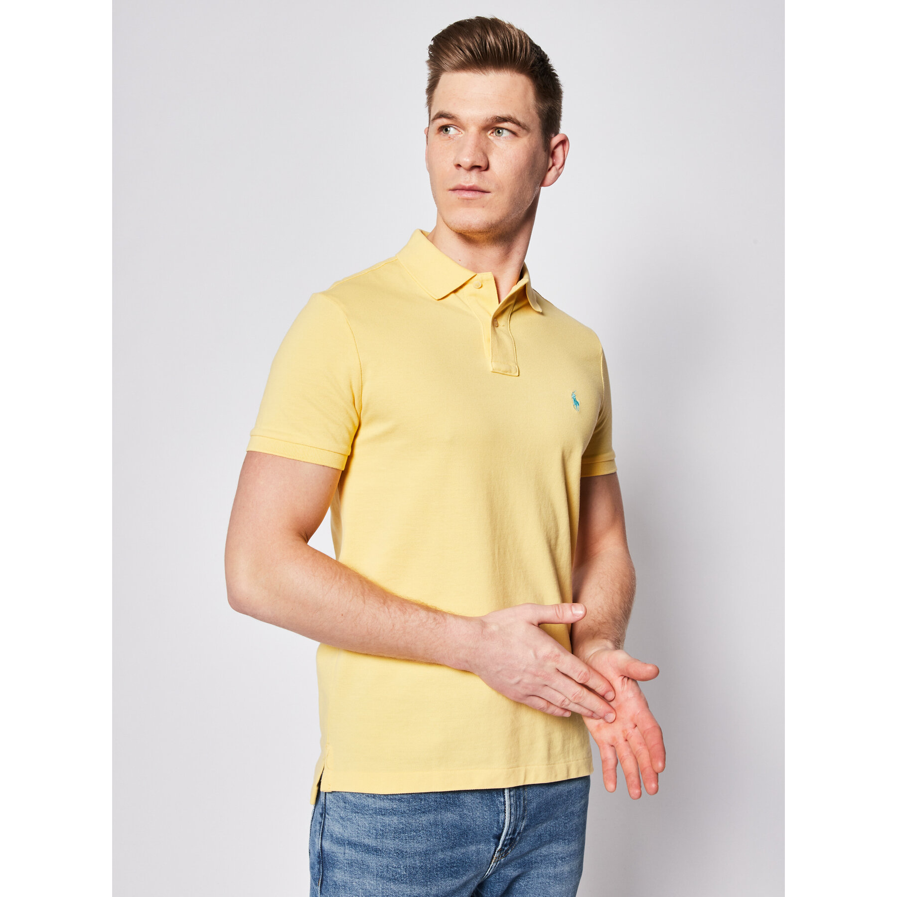 Polo Ralph Lauren Polo Core Replen 710782592 Żółty Custom Slim Fit