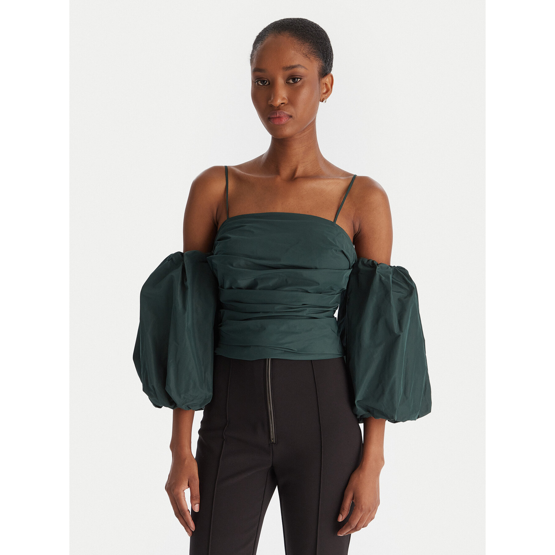 PINKO Bluzka Pallottoliere 105552 Y3LE Zielony Regular Fit