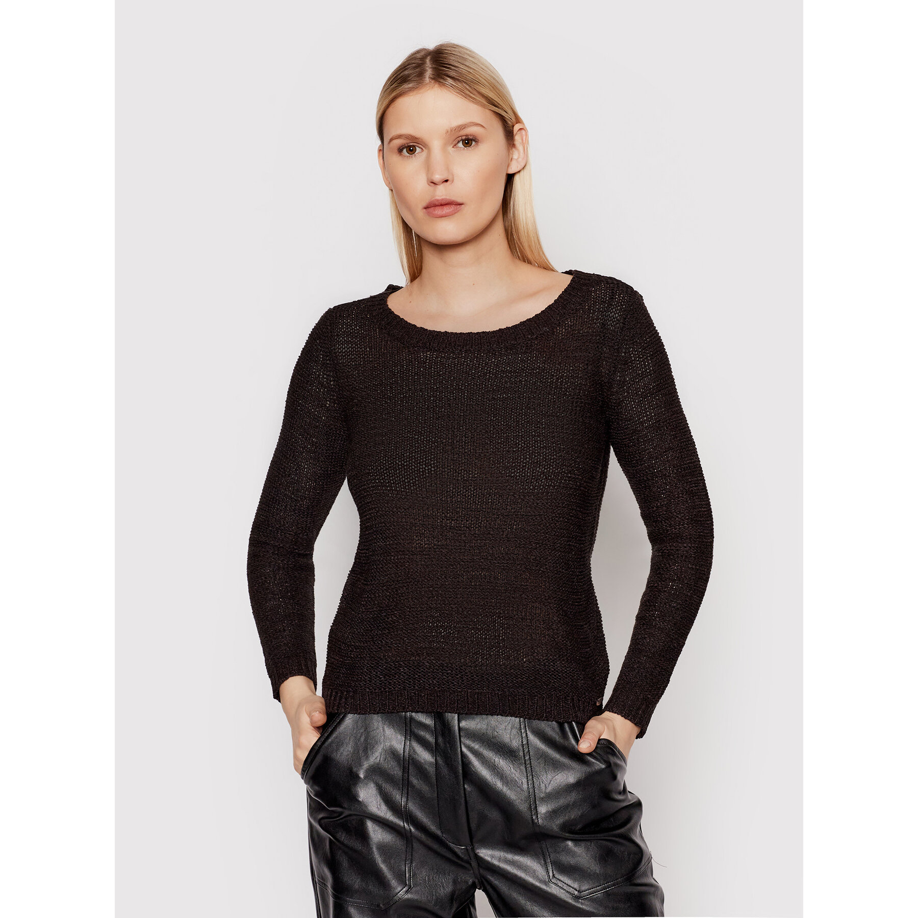 ONLY Sweter Geen 15113356 Czarny Regular Fit