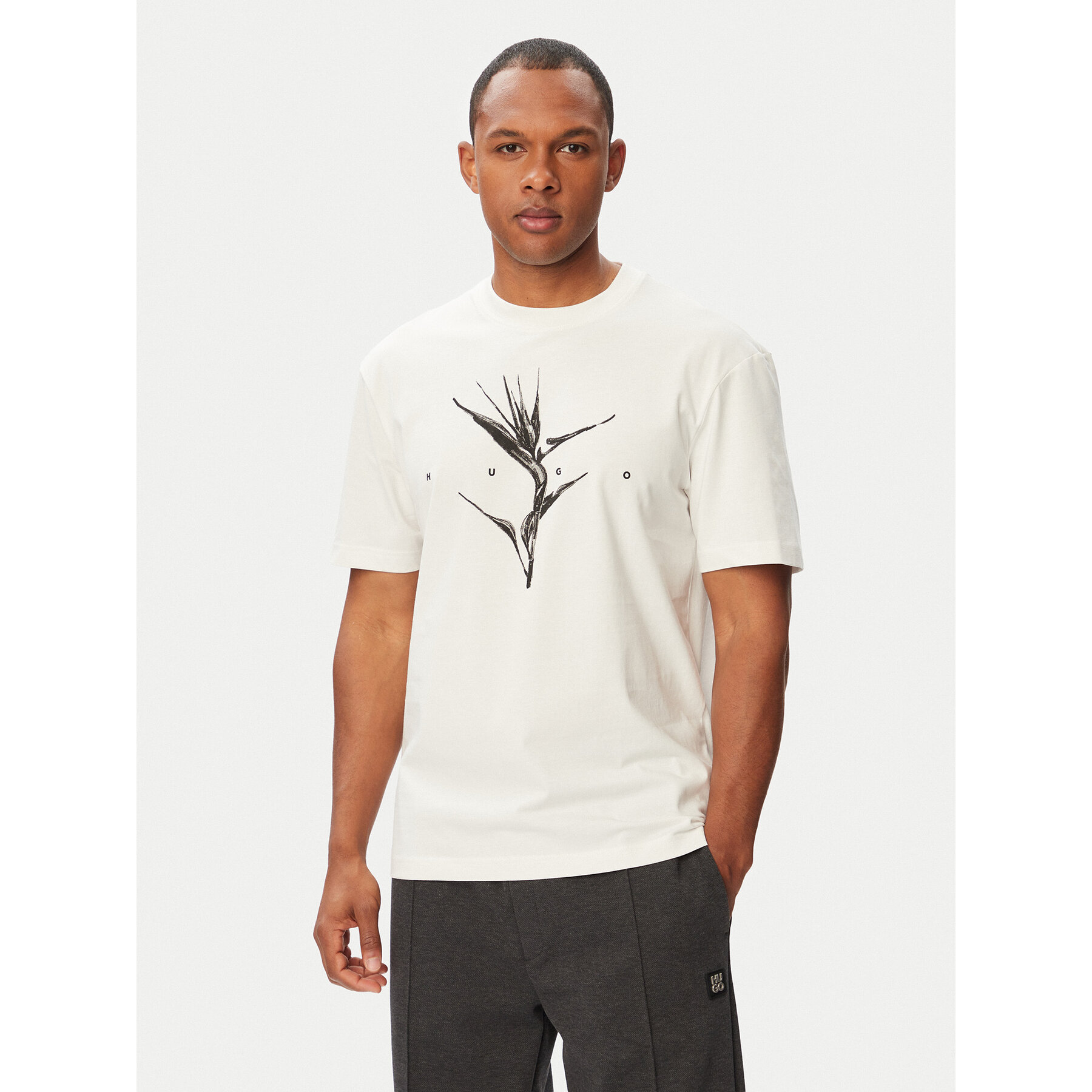 HUGO T-Shirt Darise 50563436 Biały Relaxed Fit
