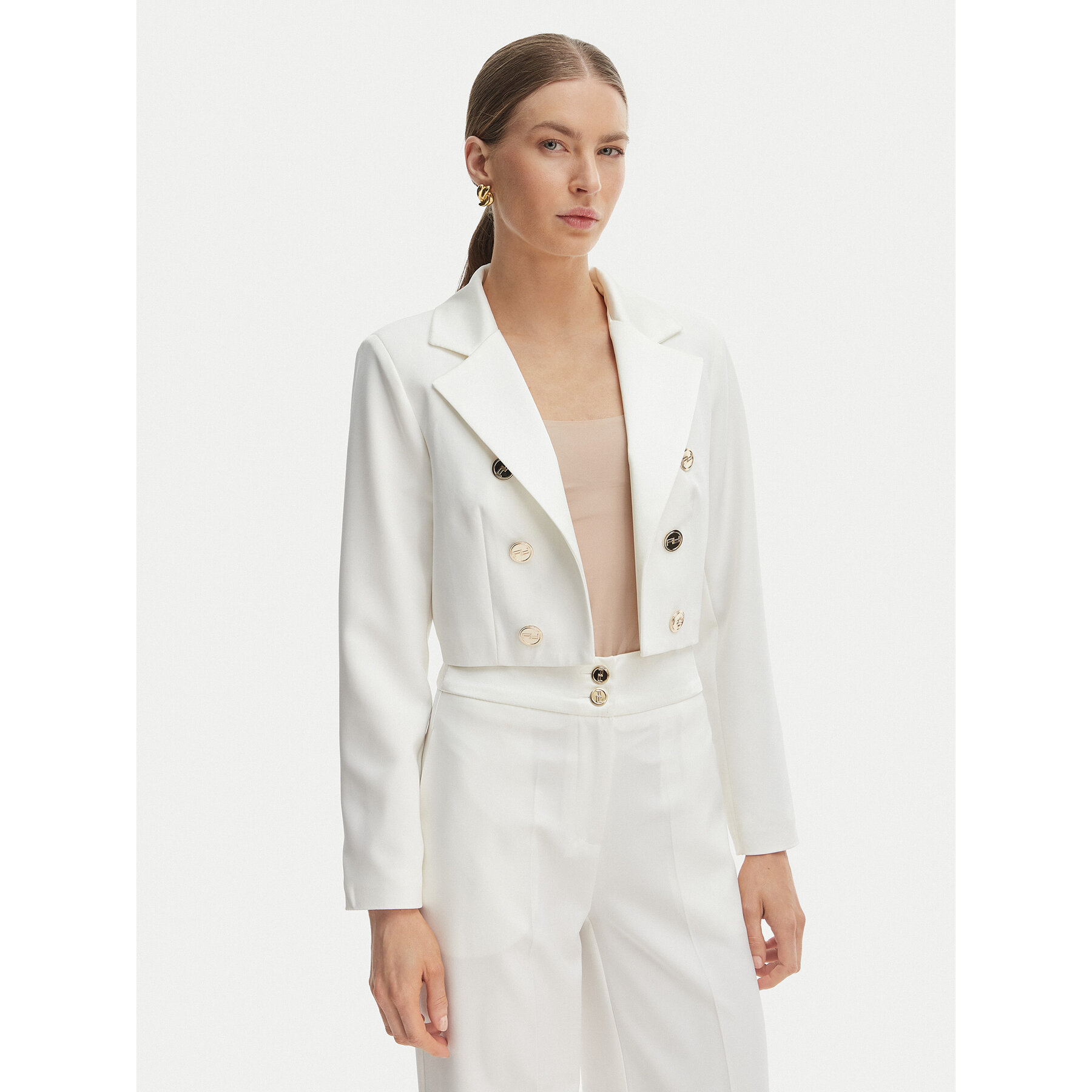 Artigli Marynarka ACGI004425 Écru Regular Fit