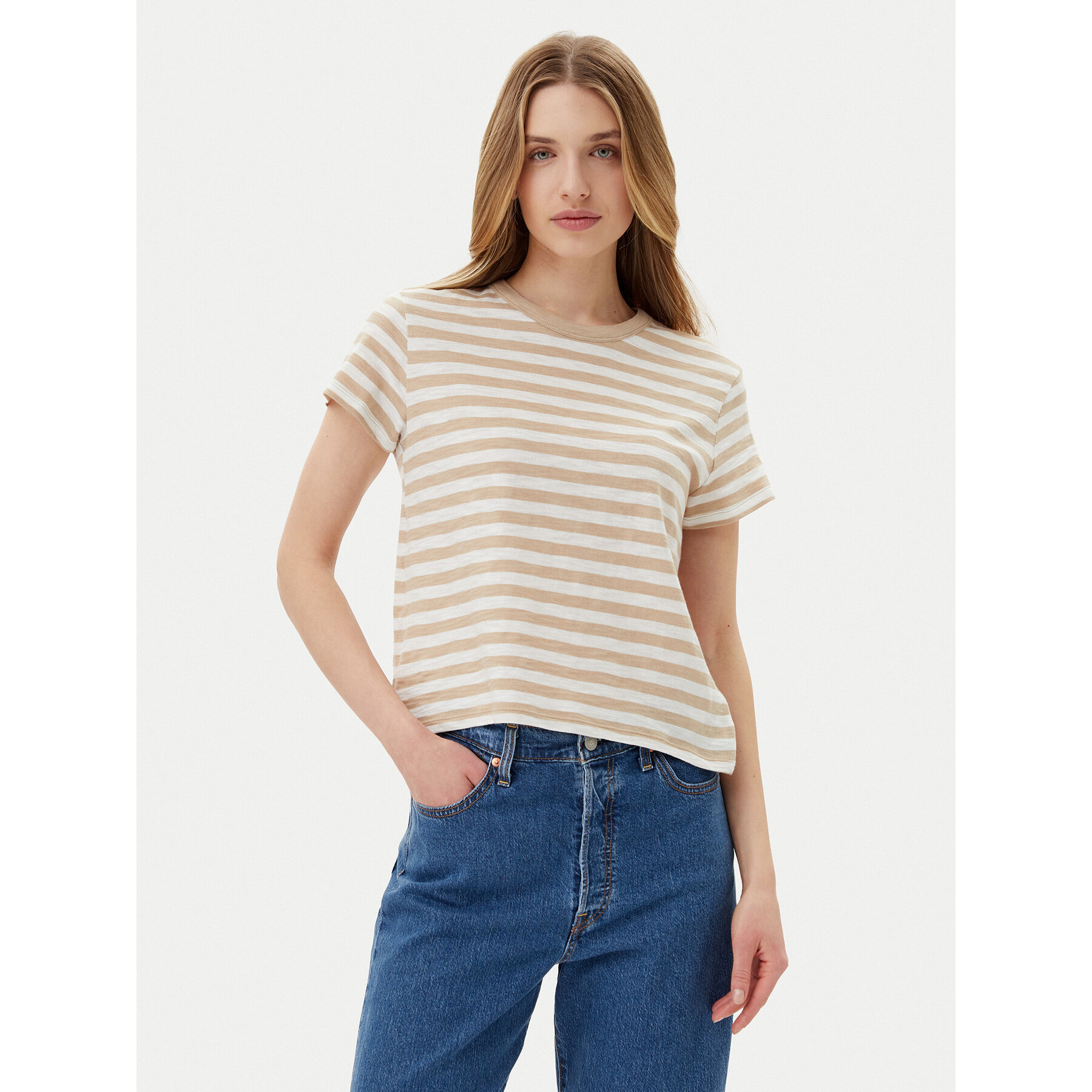 Gap T-Shirt 723661-01 Beżowy Regular Fit