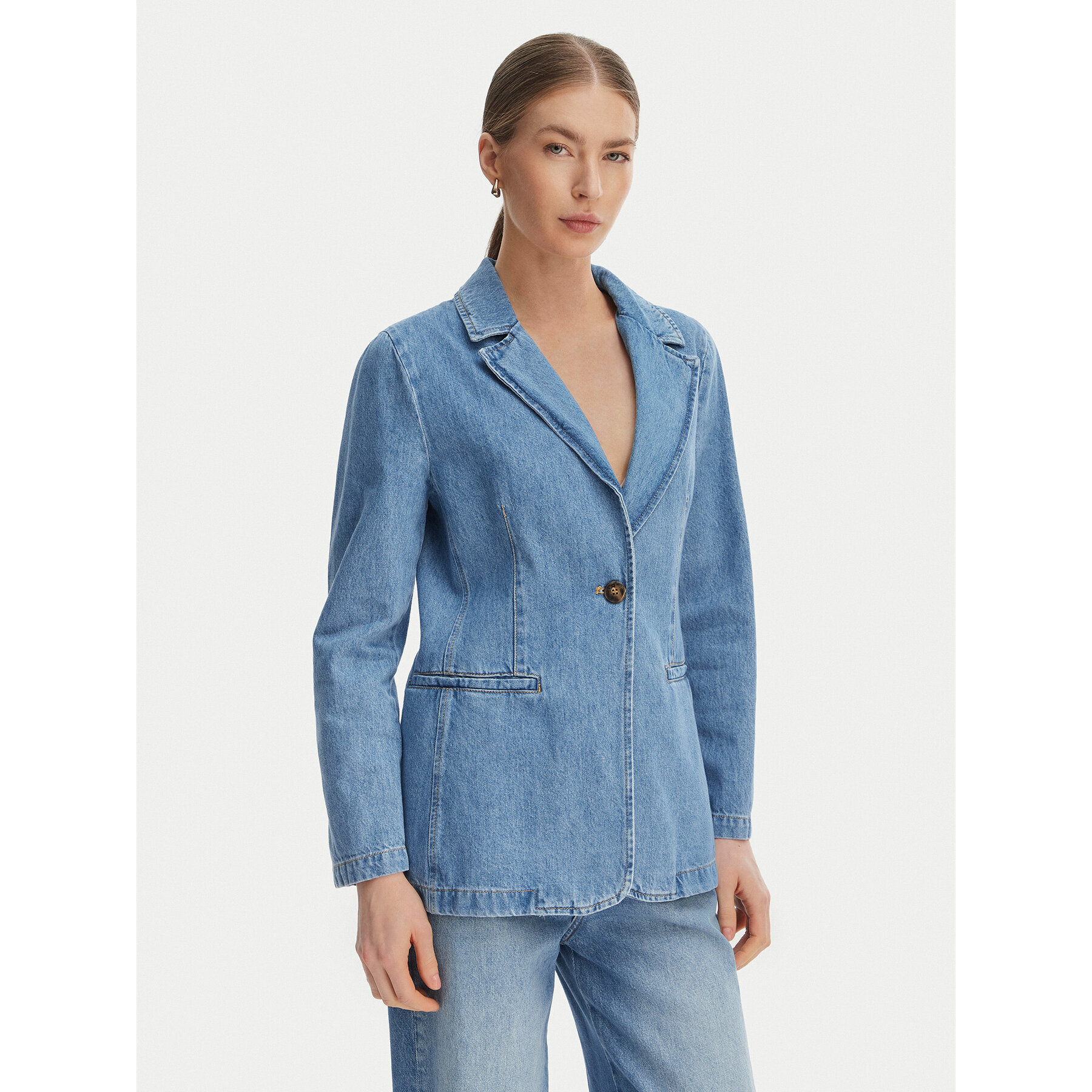 Marella Marynarka Teca 2615041021 Niebieski Regular Fit