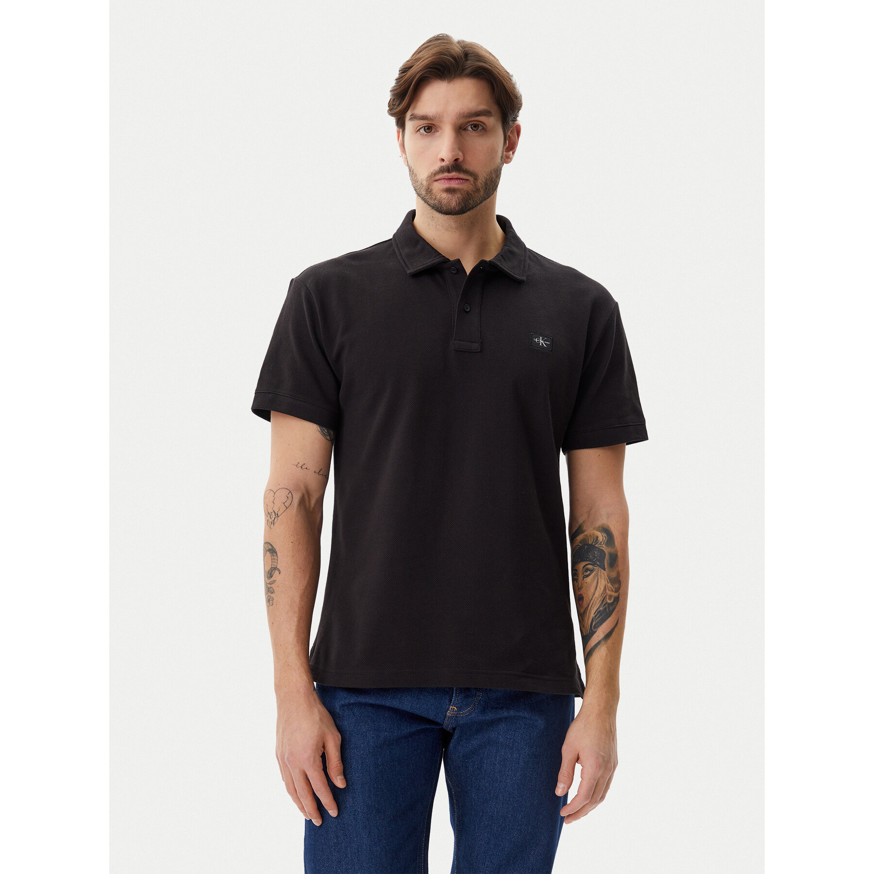 Calvin Klein Jeans Polo J30J327040 Czarny Regular Fit