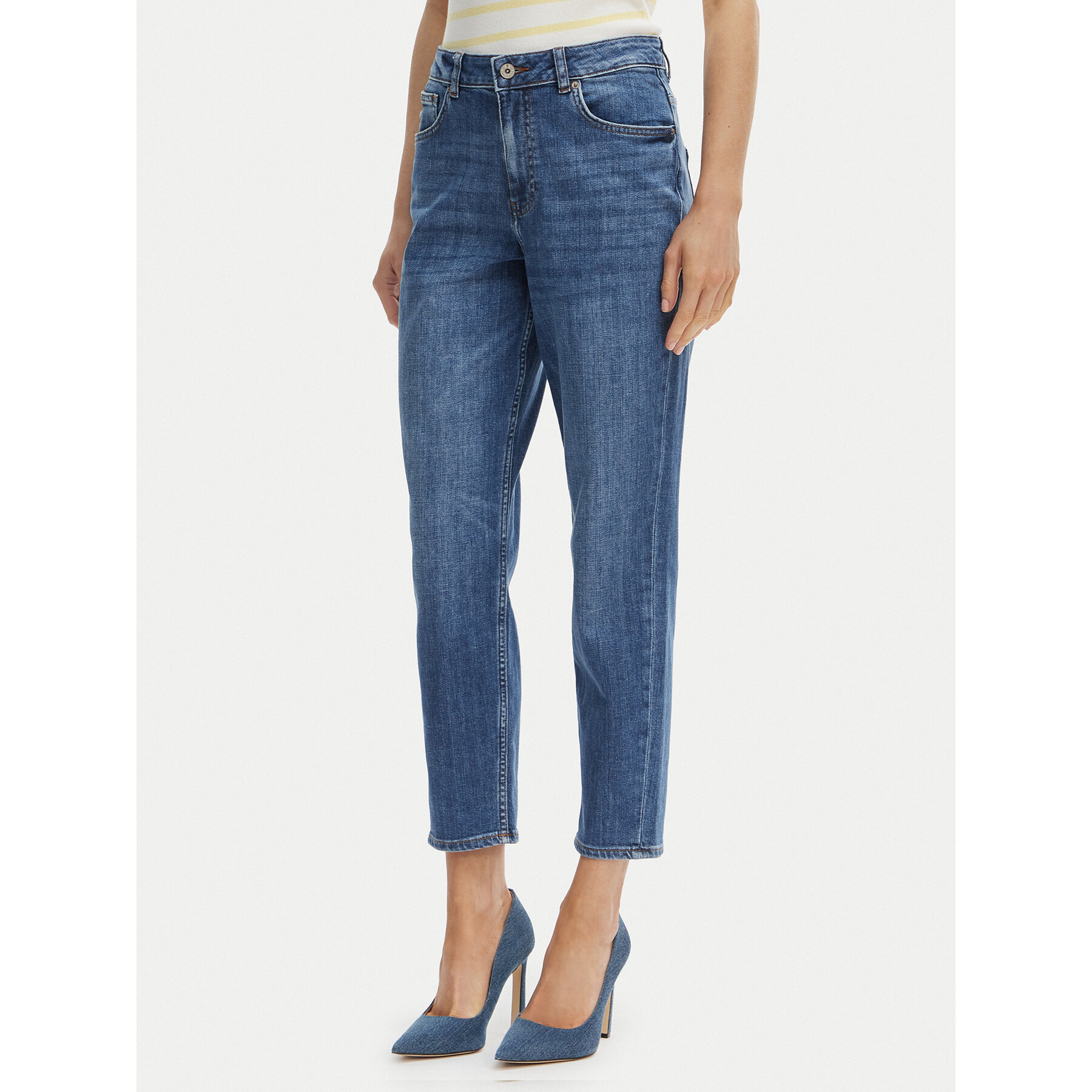 Fracomina Jeansy FP26SVD005D45093 Niebieski Mom Fit