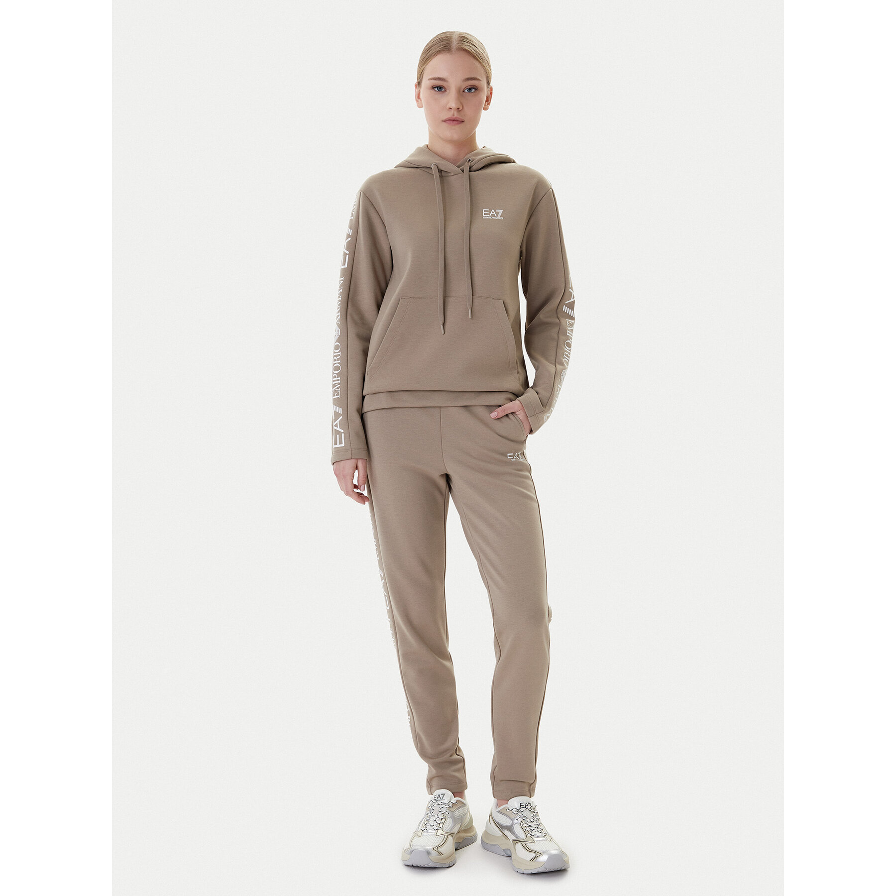 EA7 Emporio Armani Dres 7W000116 AF10443 U6167 Beżowy Regular Fit
