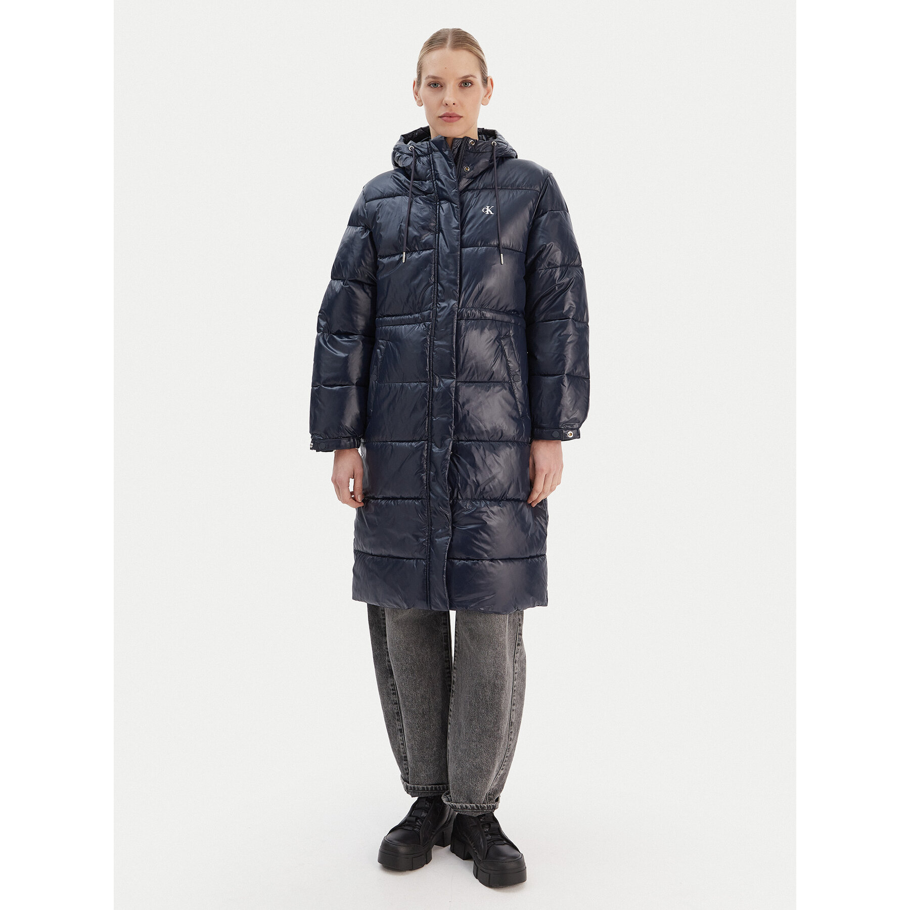 Calvin Klein Jeans Kurtka zimowa LV047D506G Granatowy Relaxed Fit
