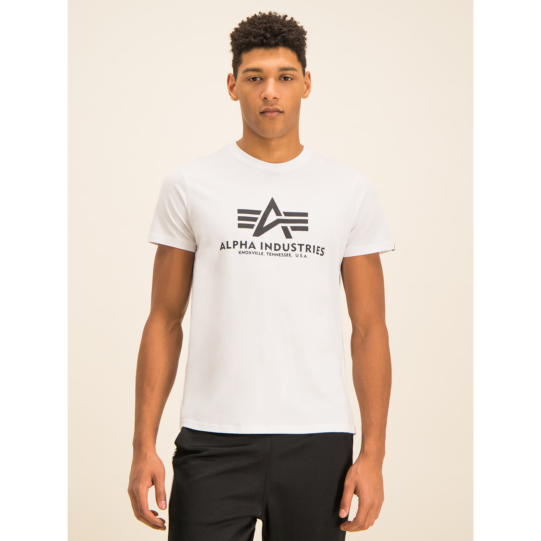 Alpha Industries T-Shirt Basic 100501 Biały Regular Fit