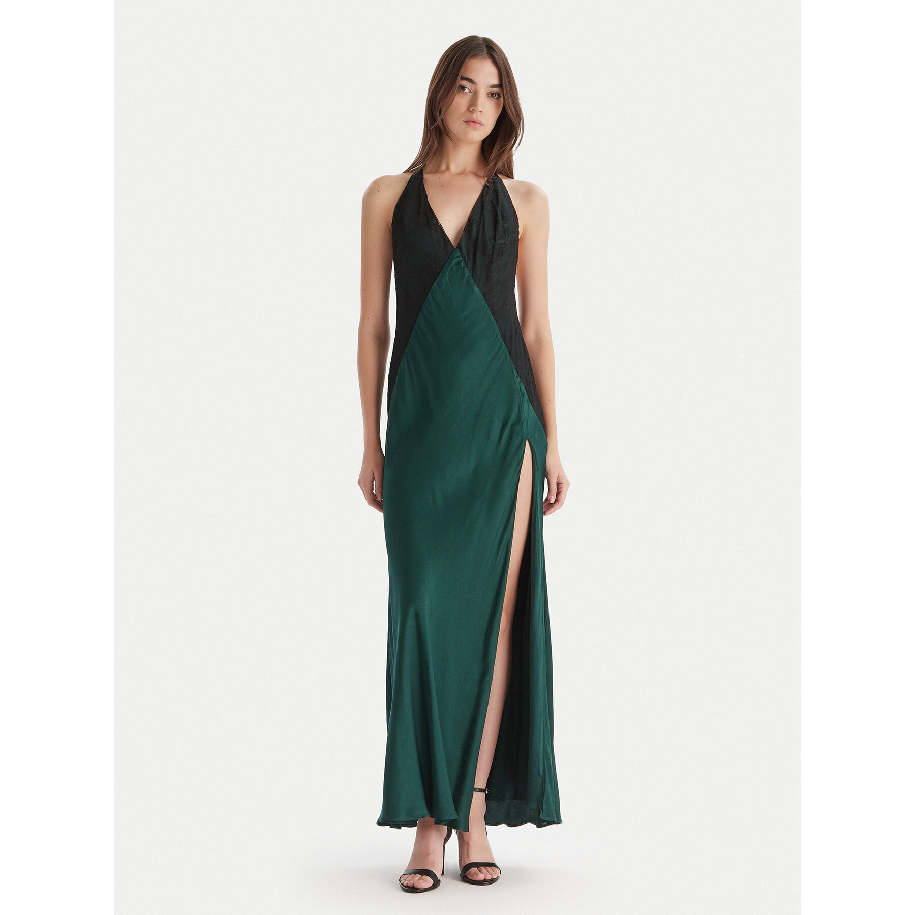 Bardot Sukienka wieczorowa Estrella Haltrel 59977DB Zielony Regular Fit
