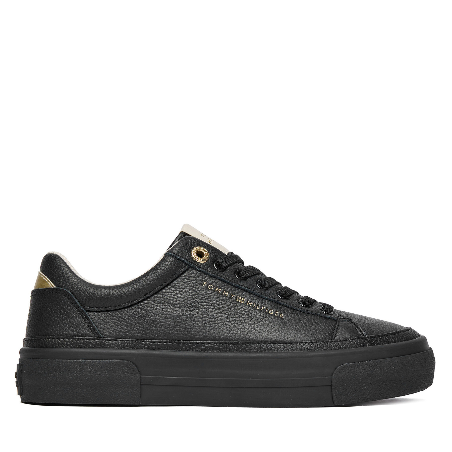 Tommy Hilfiger Sneakersy Th Platform Sneaker Tumbled Ltr FW0FW09018 Czarny