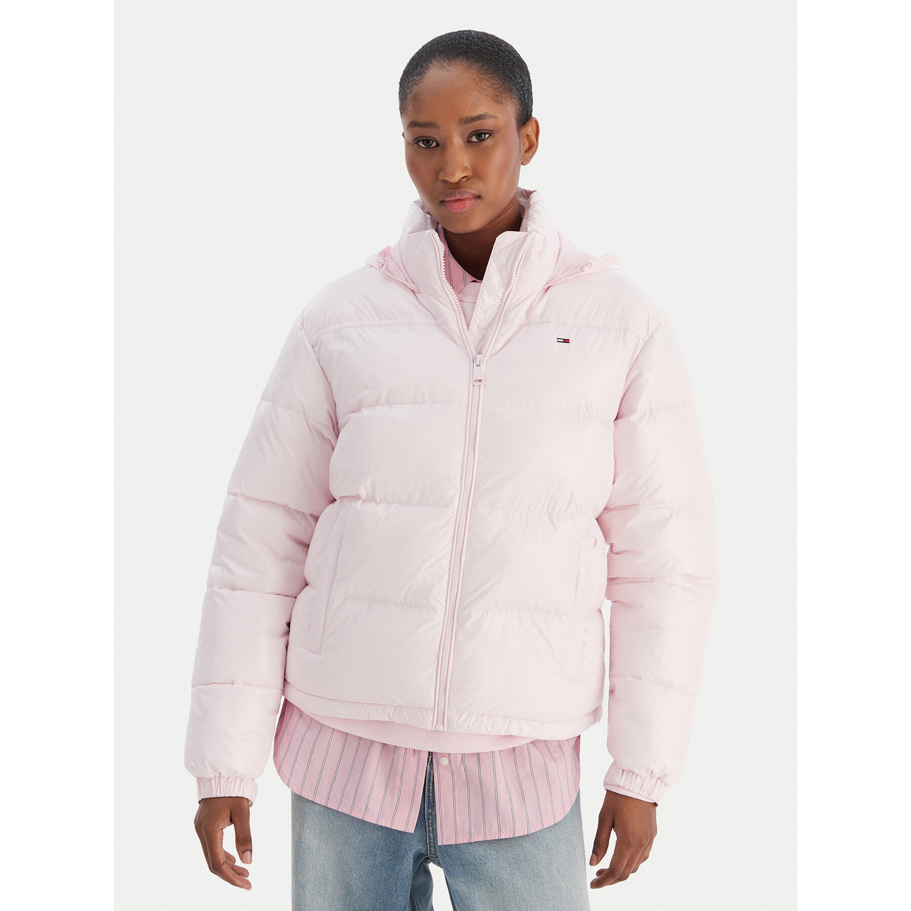 Tommy Jeans Kurtka przejściowa DW0DW22039 Różowy Regular Fit