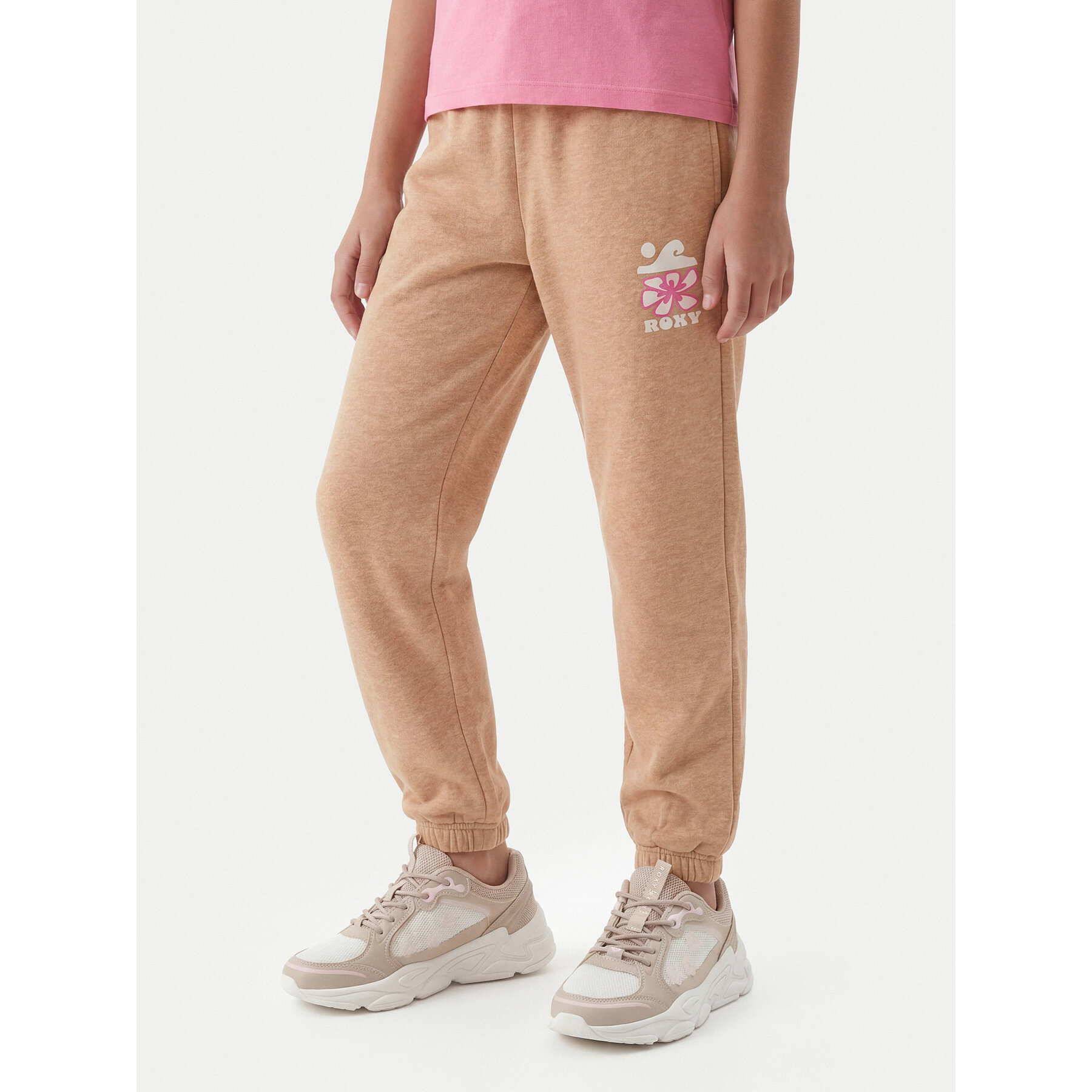 Roxy Spodnie dresowe Surf Feeling ERGFB03337 Beżowy Regular Fit