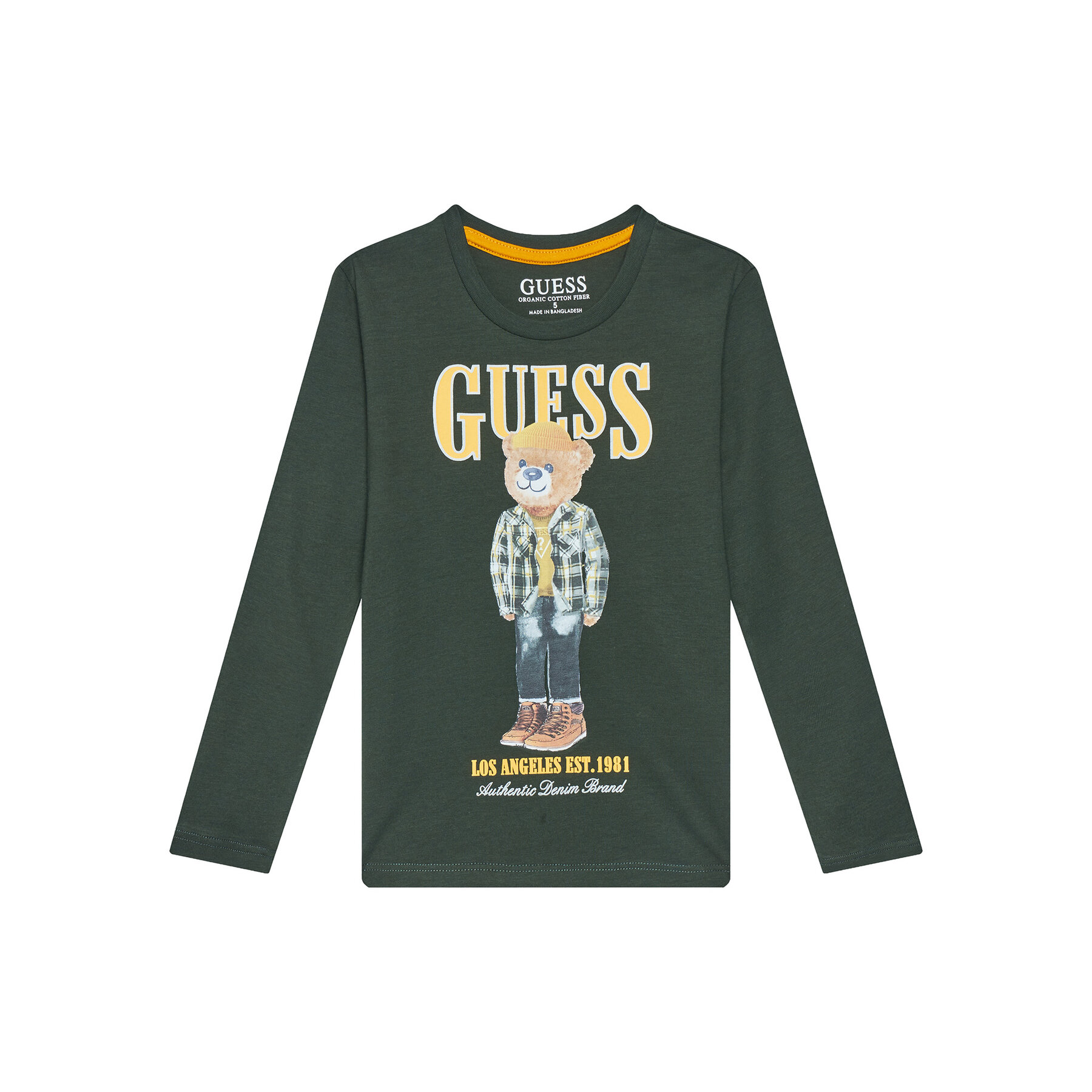 Guess Bluzka N5BI04I3Z14 Zielony Regular Fit