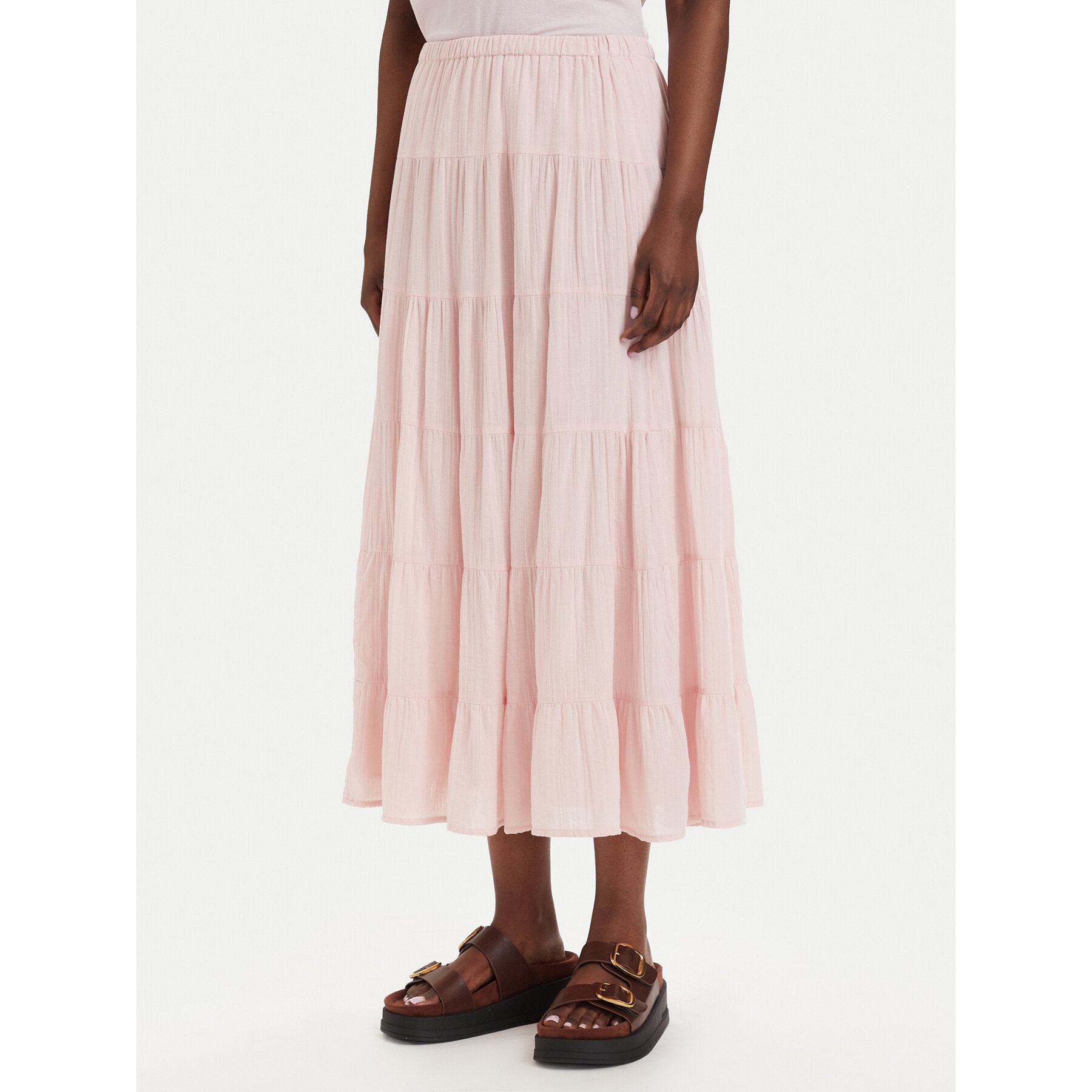 ONLY Spódnica maxi Kelly 15374229 Różowy jasny A-Line Fit