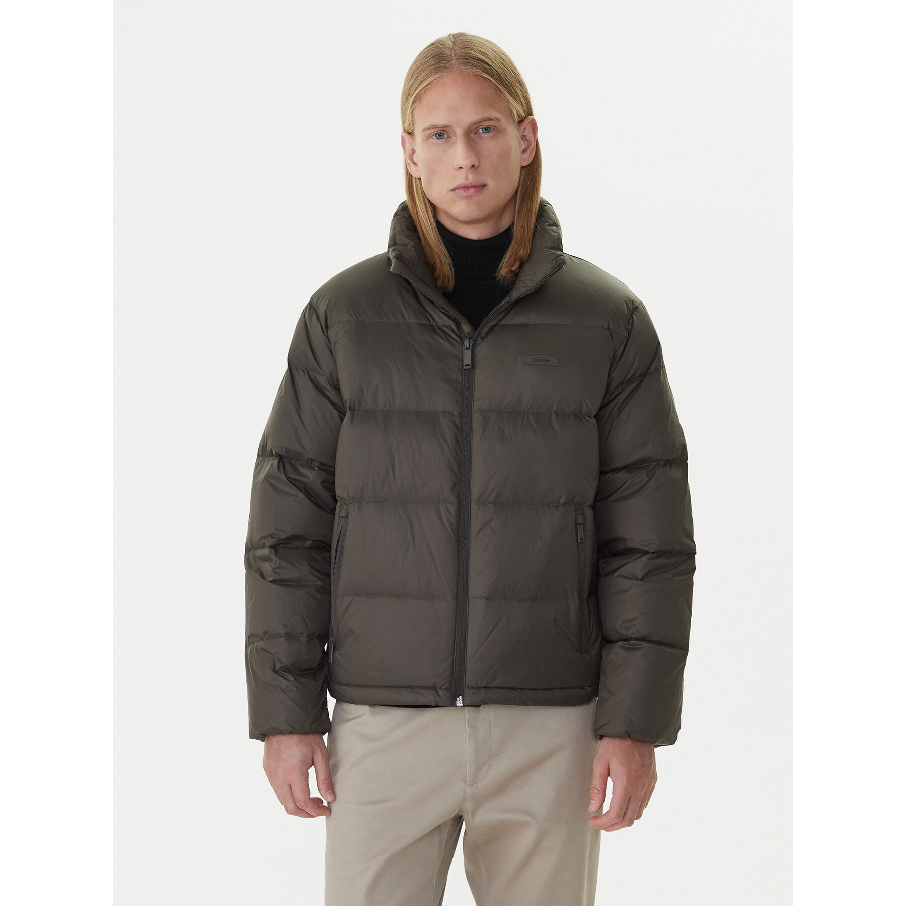 Calvin Klein Kurtka puchowa LV04LD529G Brązowy Regular Fit