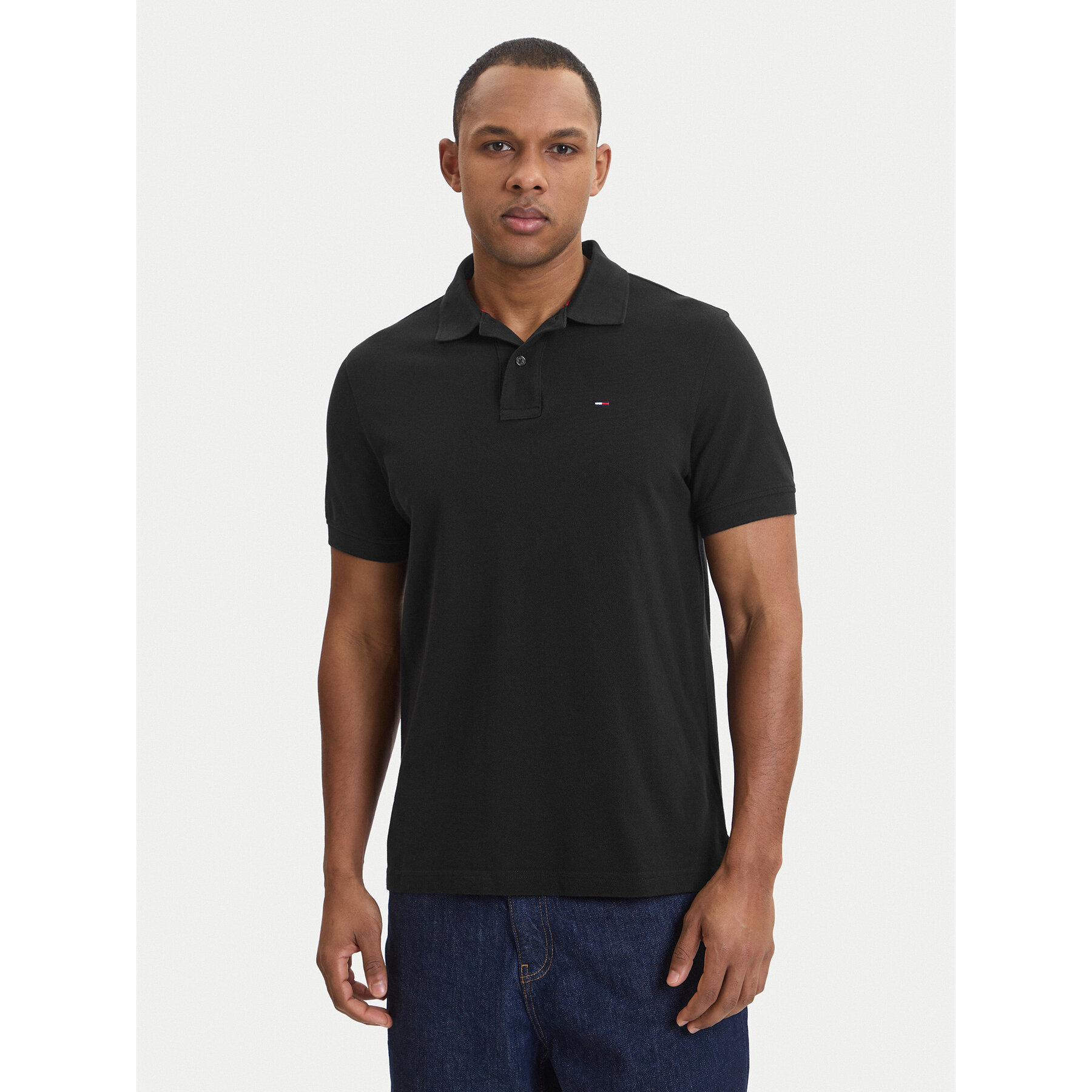 Tommy Jeans Polo DM0DM22711 Czarny Regular Fit