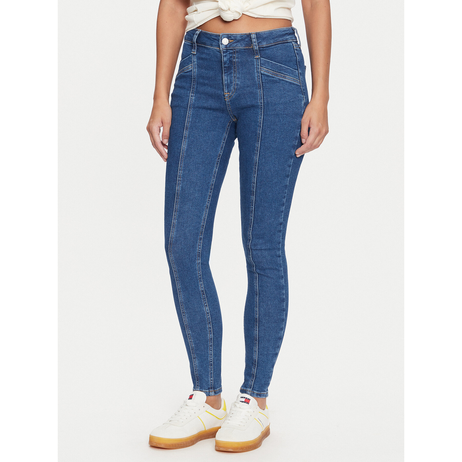 Tommy Jeans Jeansy Nora DW0DW19667 Niebieski Skinny Fit